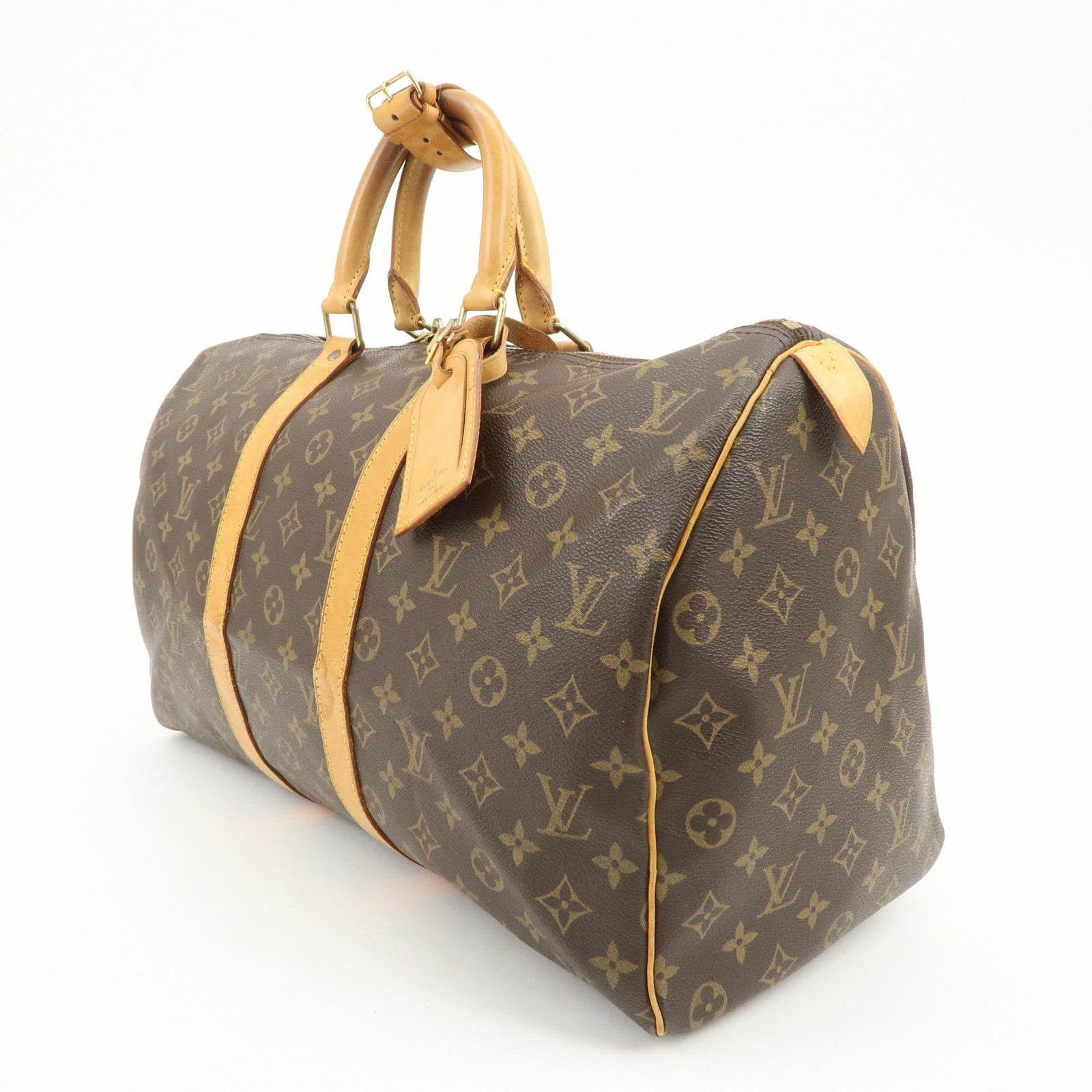 Louis Vuitton Monogram Canvas Keep All 45 Boston Bag Brown M41428