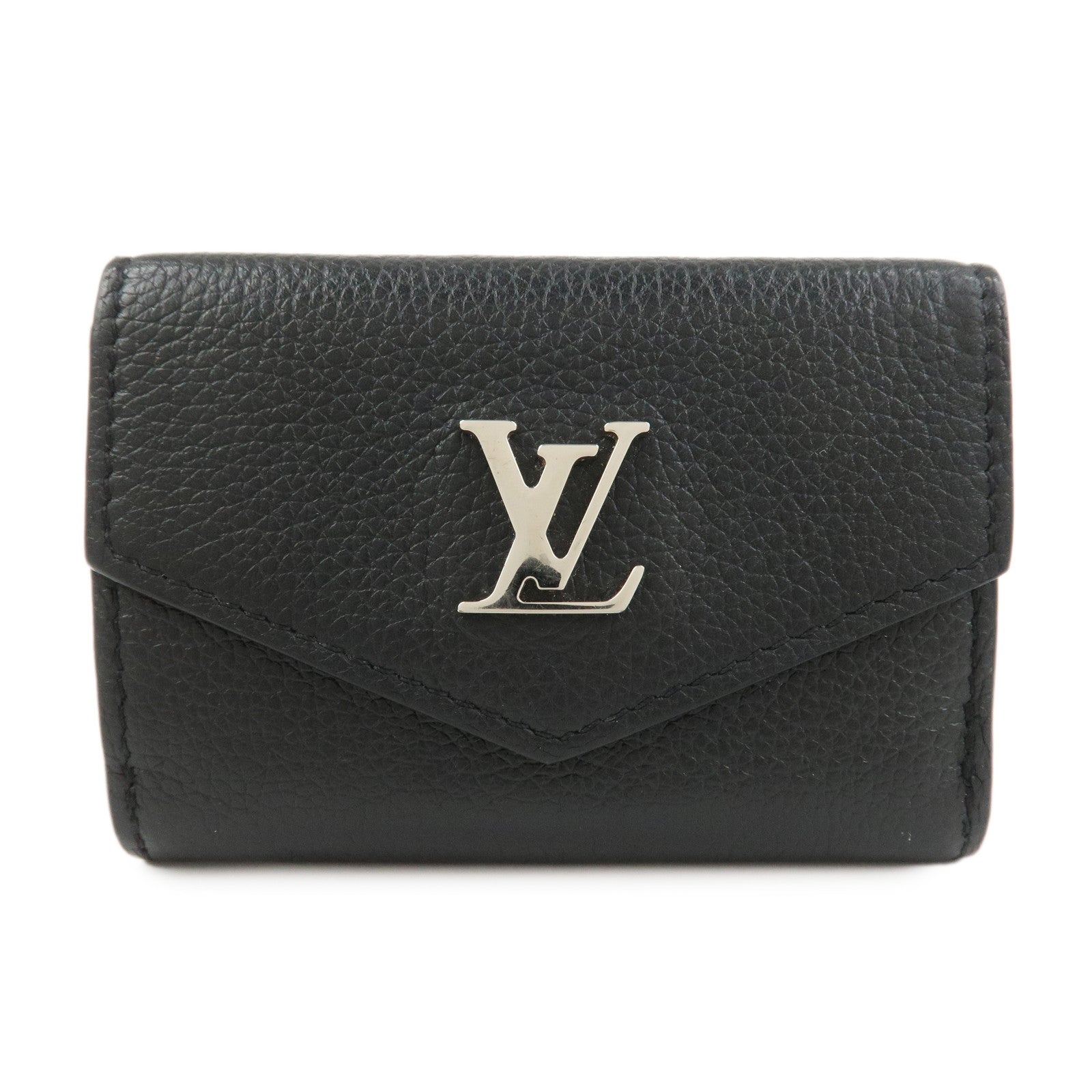 Louis Vuitton Portefeuille Lock Mini Compact Wallet Noir M63921