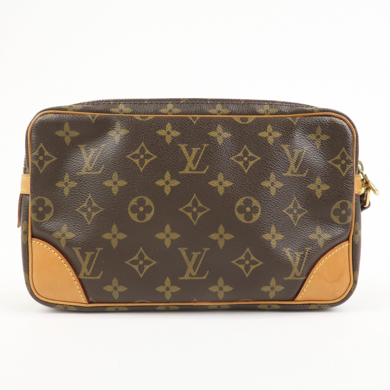 Louis Vuitton Monogram Marly Dragonne GM Clutch Bag Brown M51825