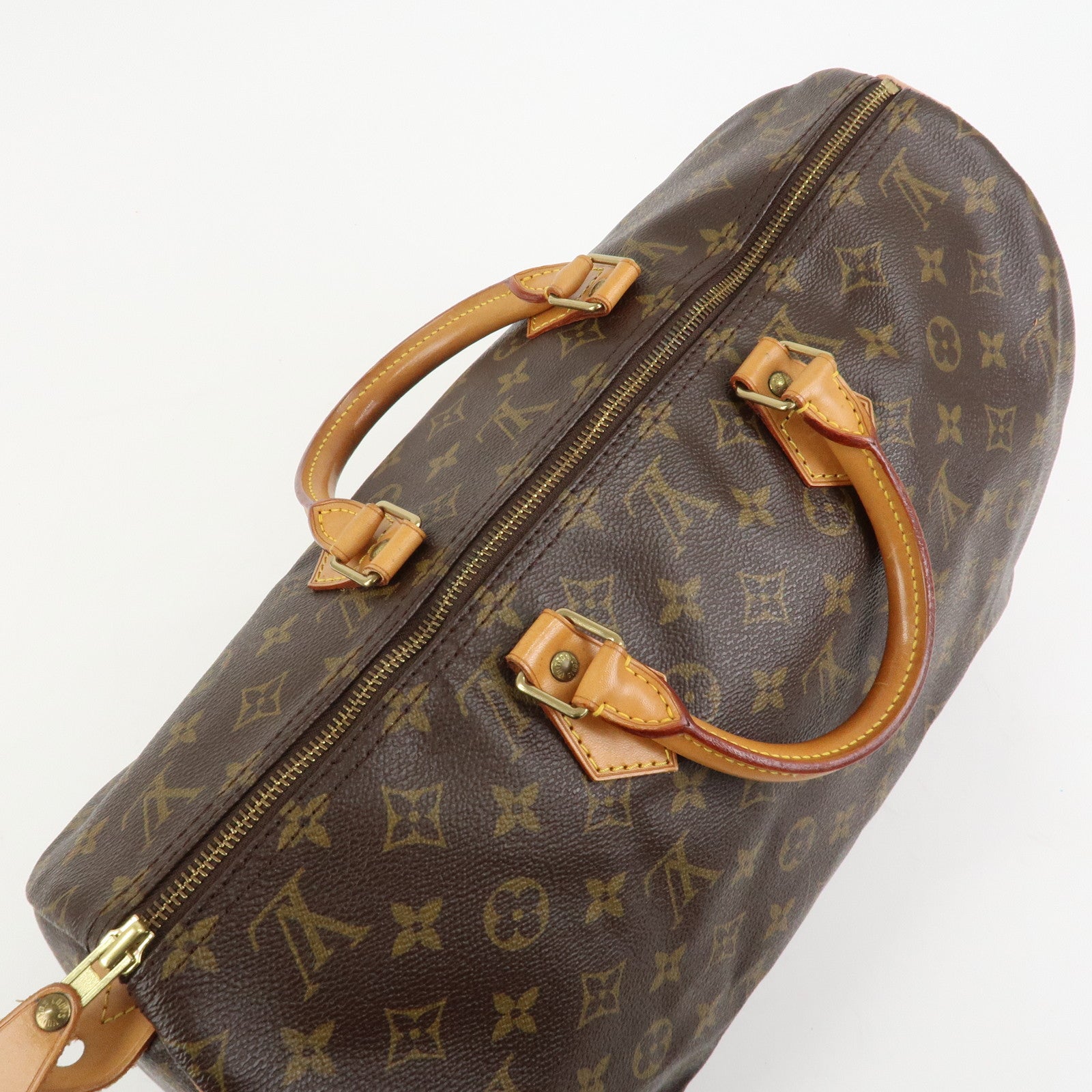 Louis Vuitton Monogram Speedy 40 Hand Bag Boston Bag Brown M41522