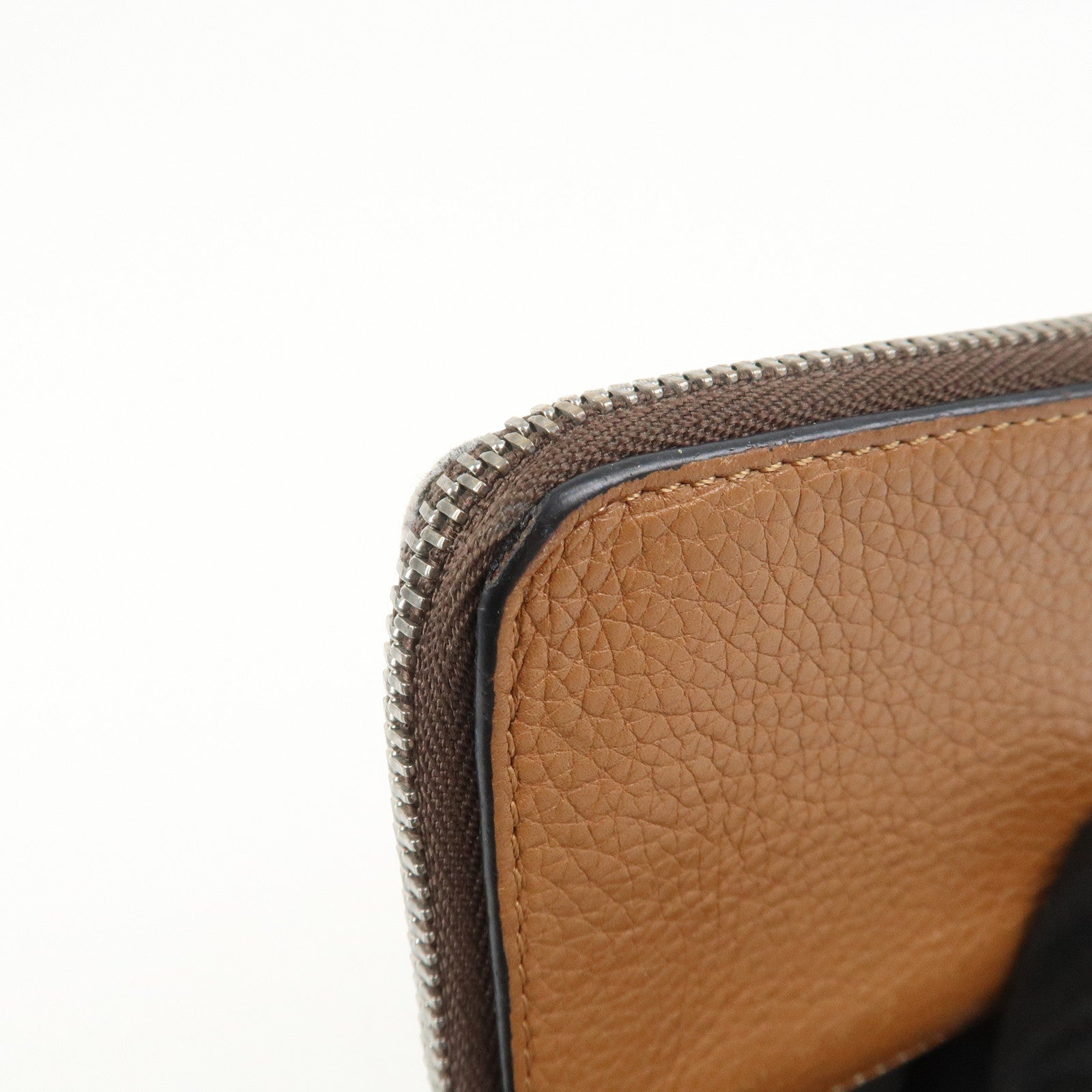 LOEWE Anagram Leather Fragment Card Case Brown