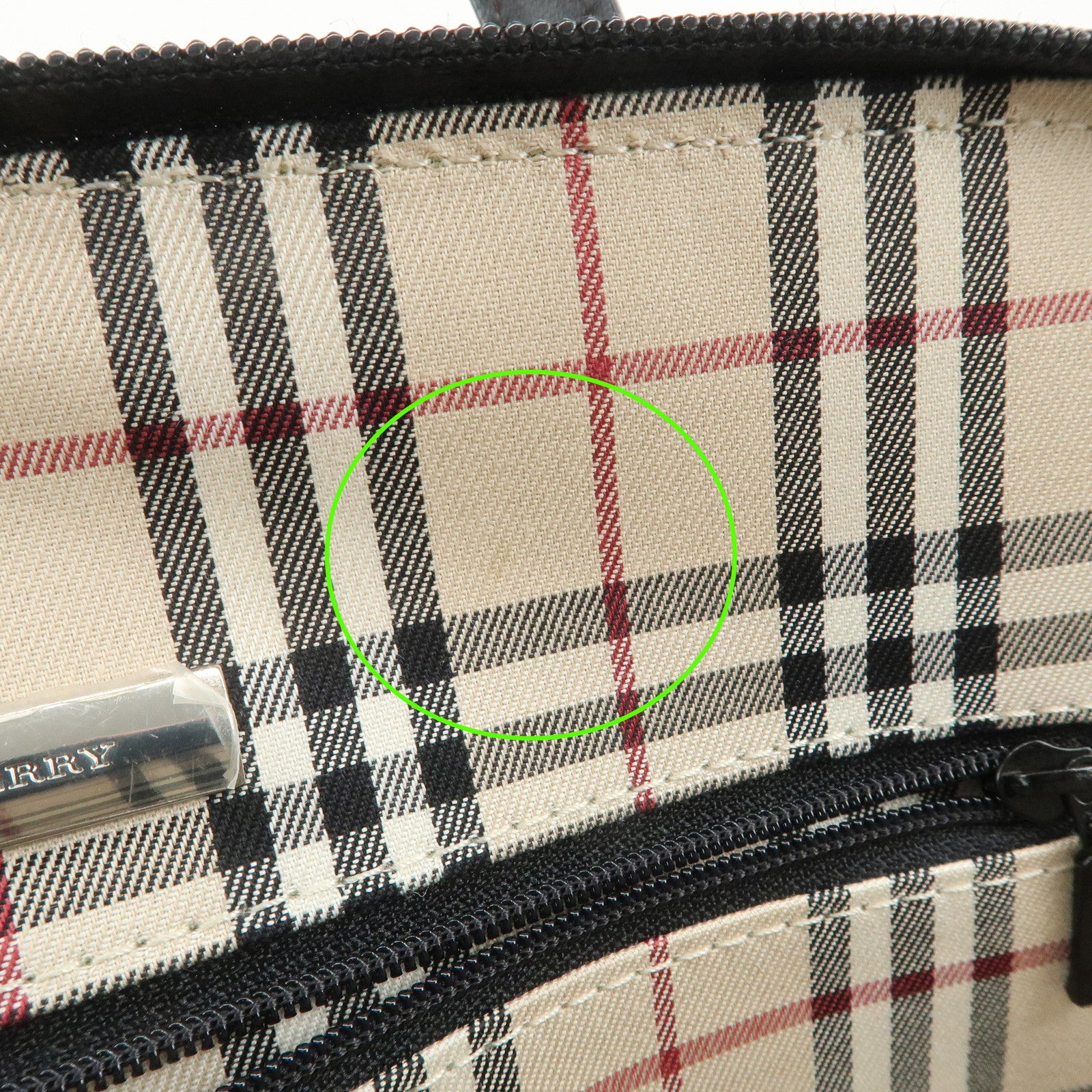 BURBERRY Logo Leather Hand Bag Black