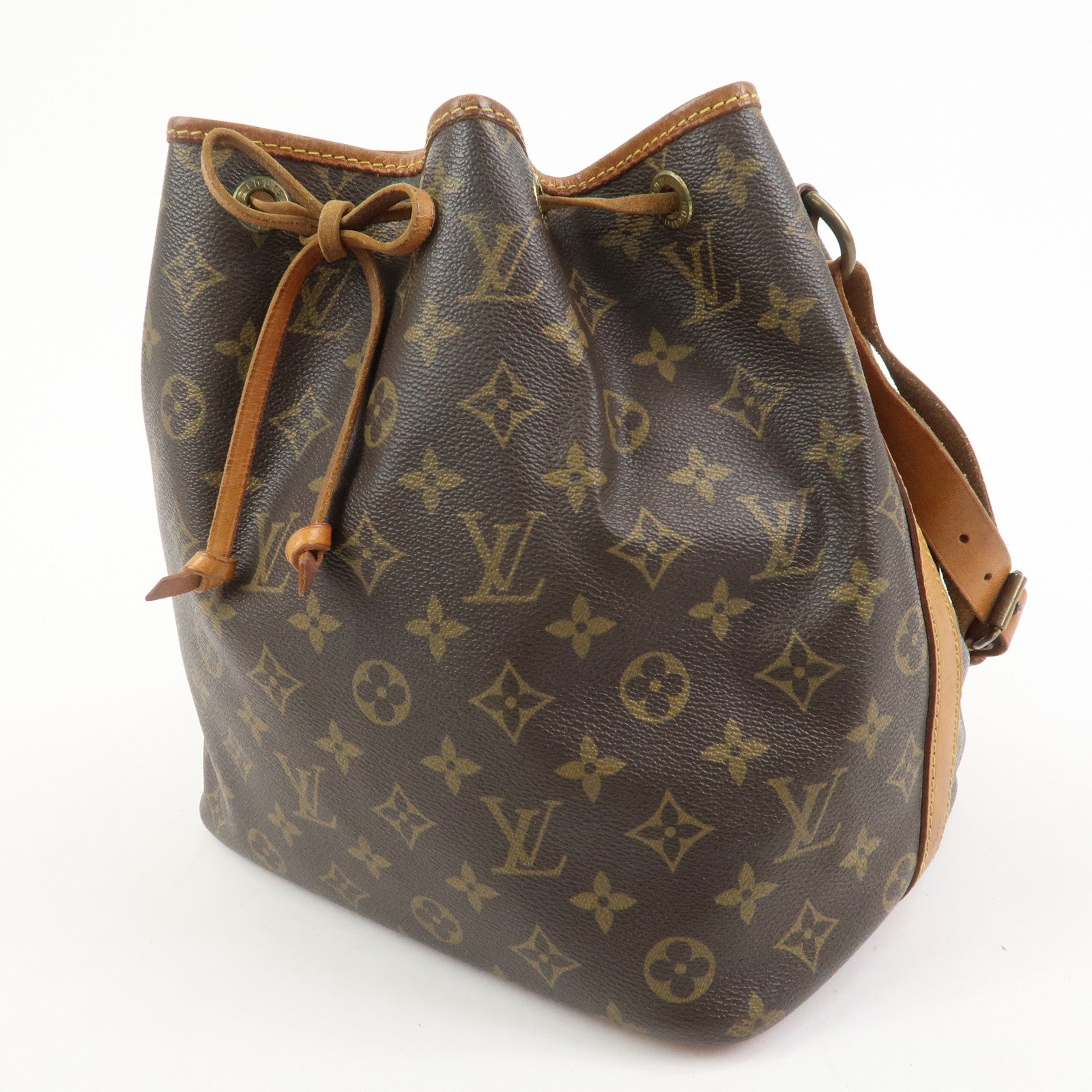 Louis Vuitton Monogram Petit Noe Shoulder Bag Brown M42226