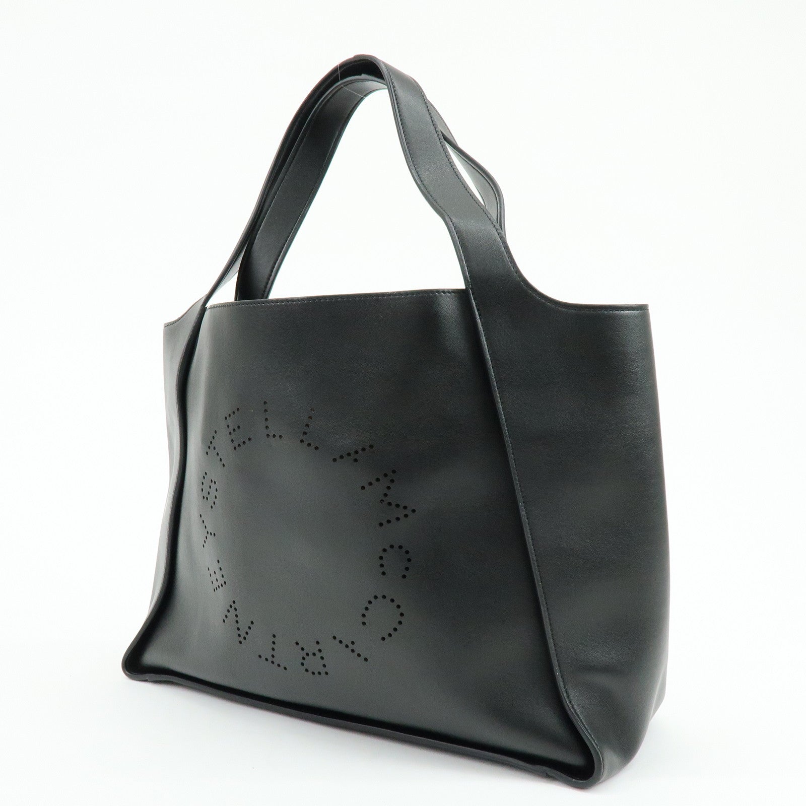 STELLA MCCARTNEY Faux Leather Vegan Leather Tote Bag Black