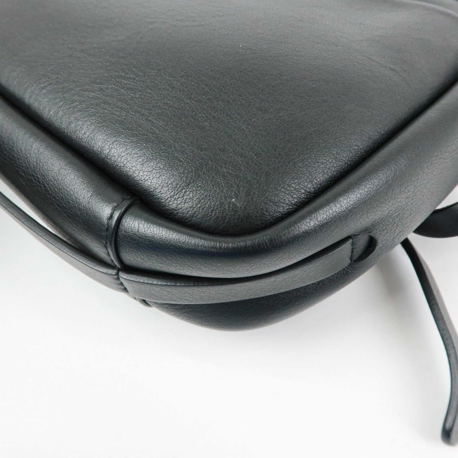 BALENCIAGA Everyday Camera Bag Leather Shoulder Bag S Black 489812