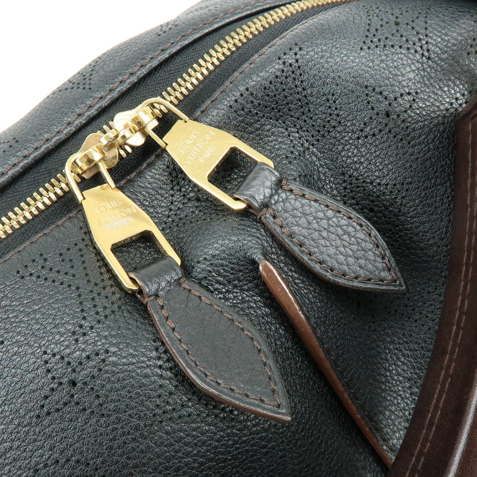 Louis Vuitton Monogram Mahina Selene MM 2Way Hand Bag Noir M93987