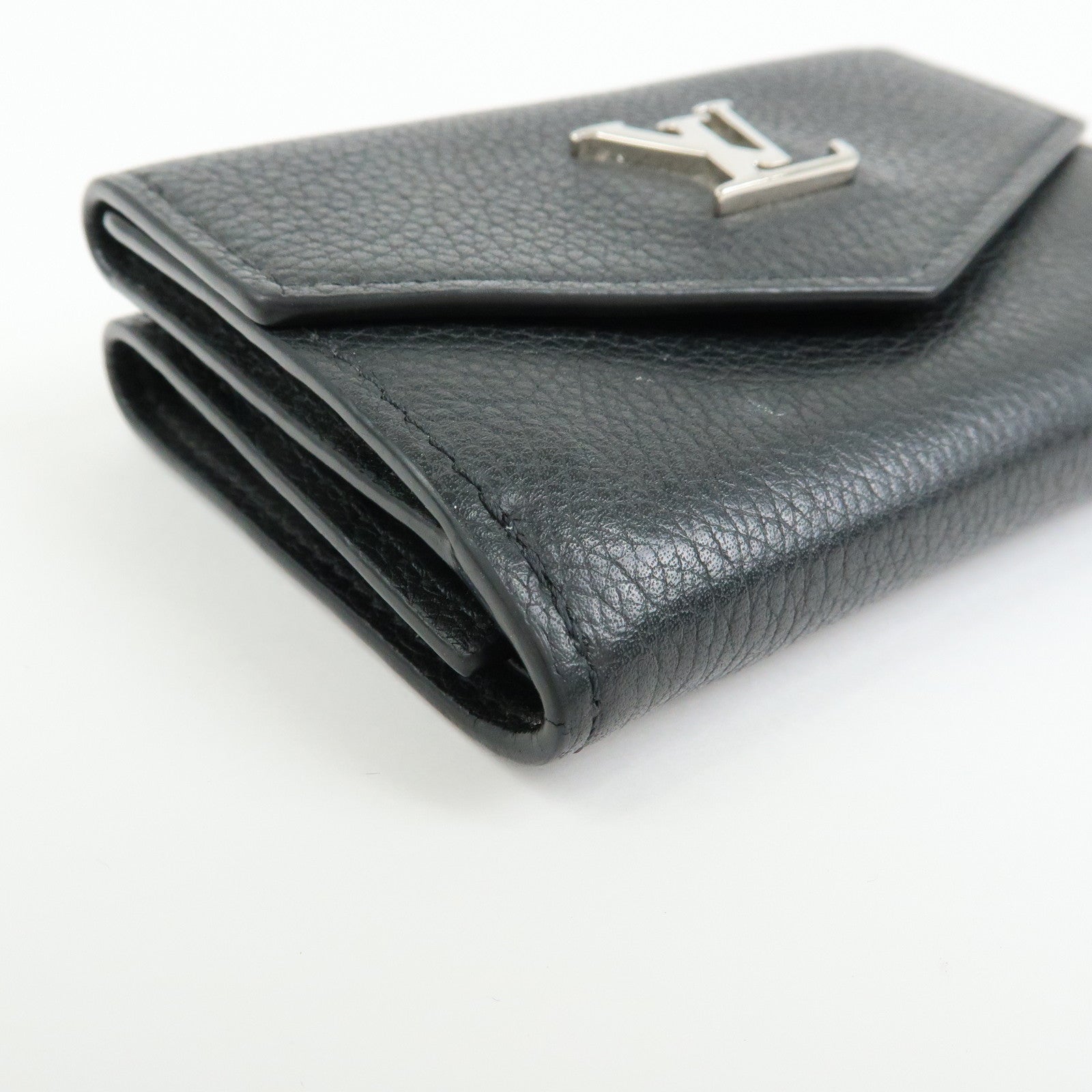 Louis Vuitton Portefeuille Lock Mini Compact Wallet Noir M63921