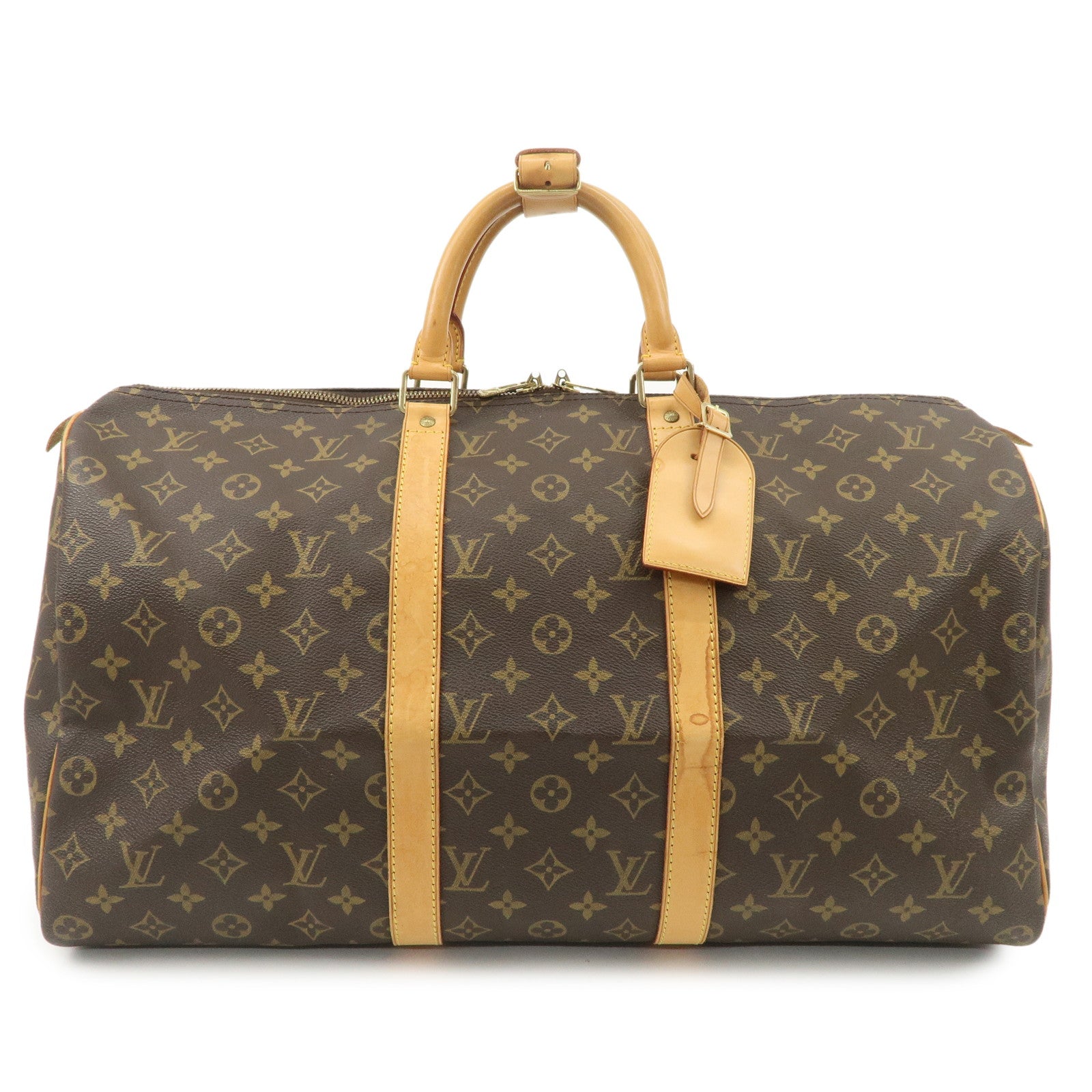 Louis Vuitton Monogram Keep All 50 Bag Boston Bag Brown M41426 Used