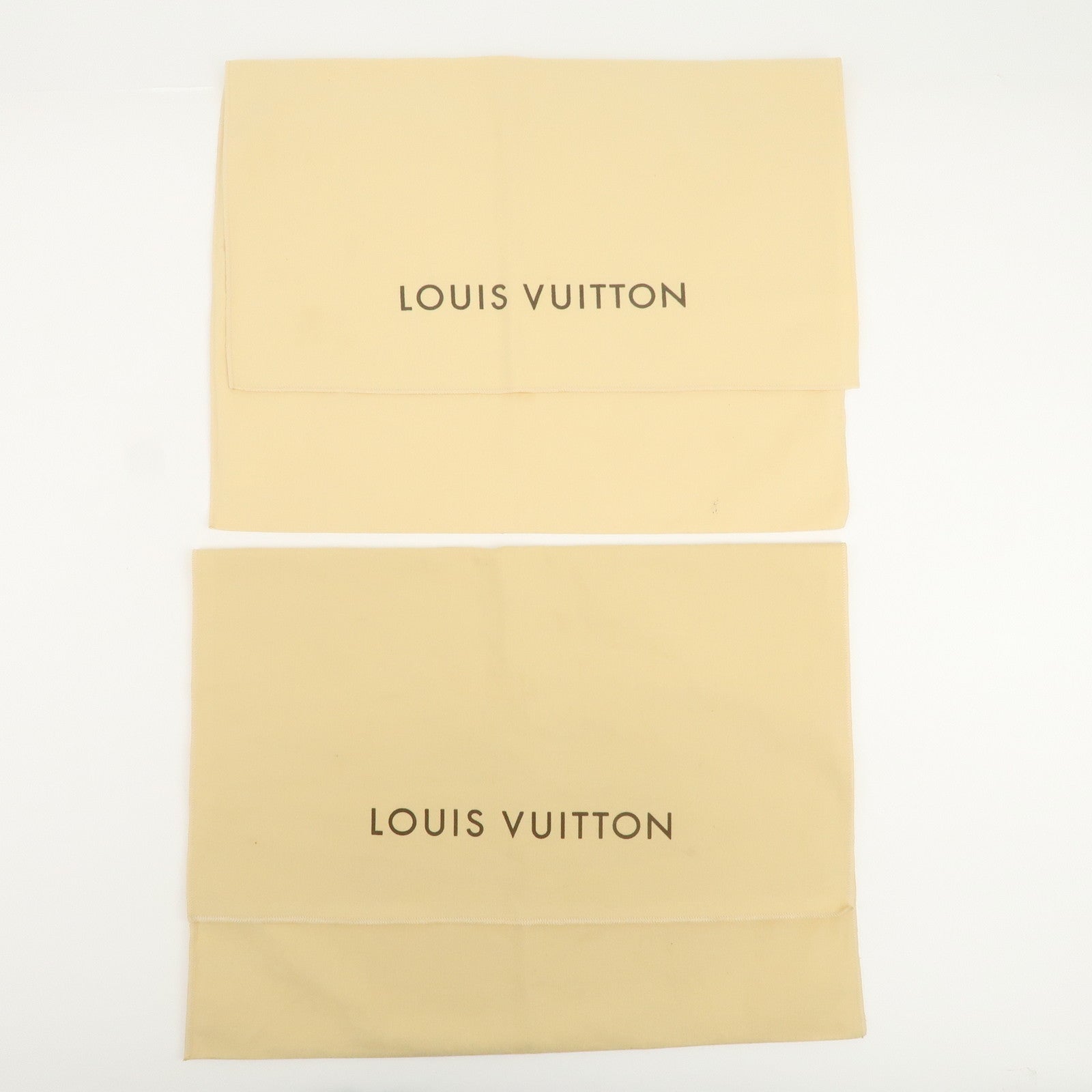 Louis Vuitton Set Of 12 Dust Bag Storage Bag Flap Style Beige