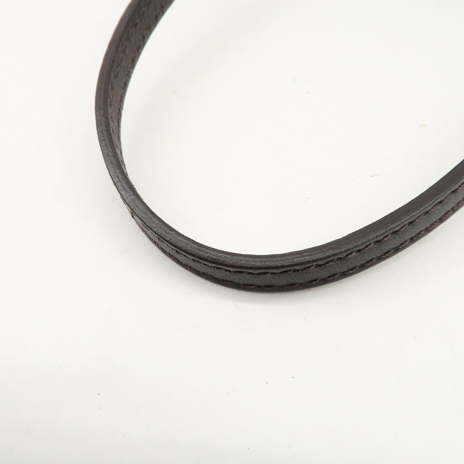 FENDI Zucchino Canvas Leather Shoulder Bag Pouch Navy 8BR249 Used