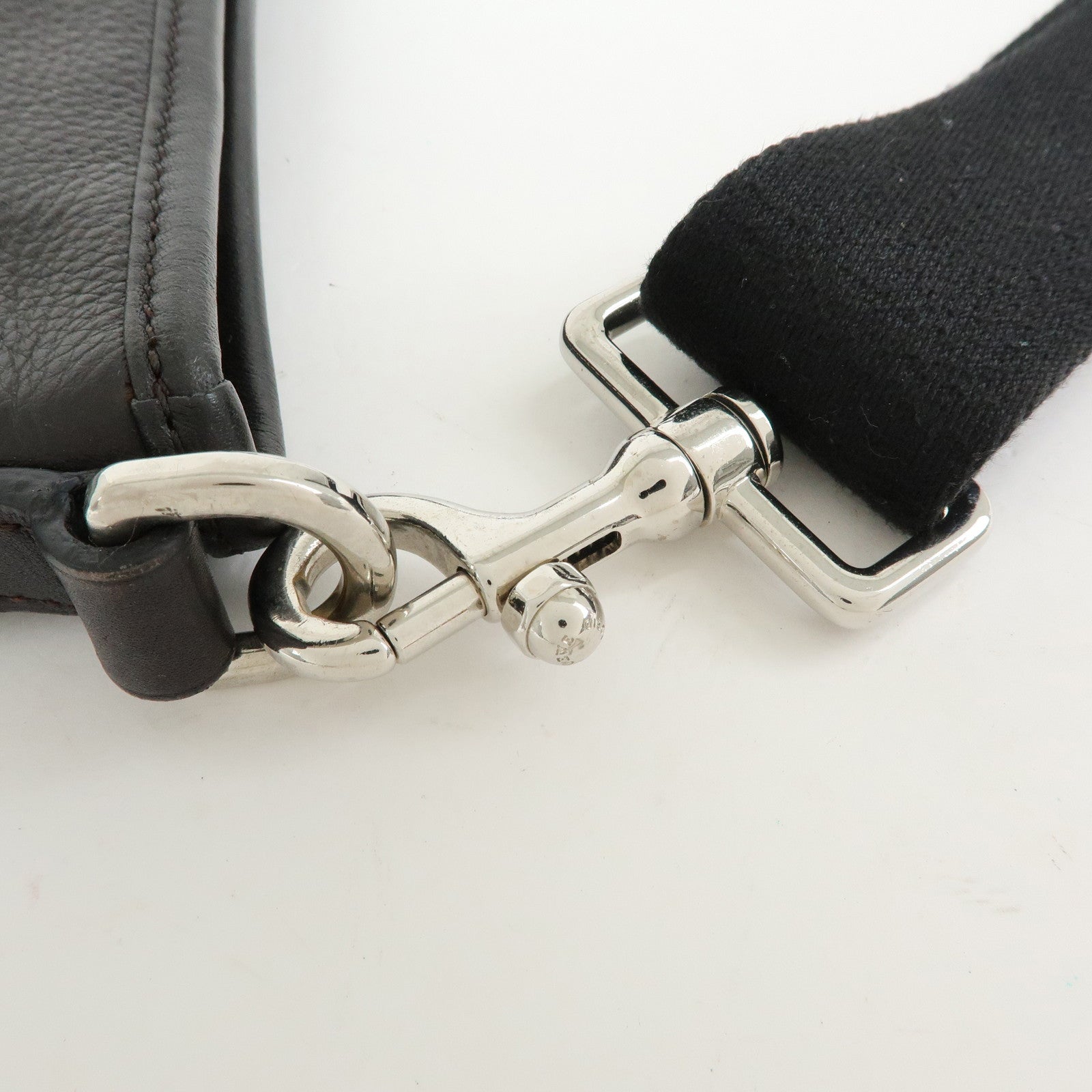 LOEWE Anagram Leather Shoulder Bag Crossbody Bag Dark Brown