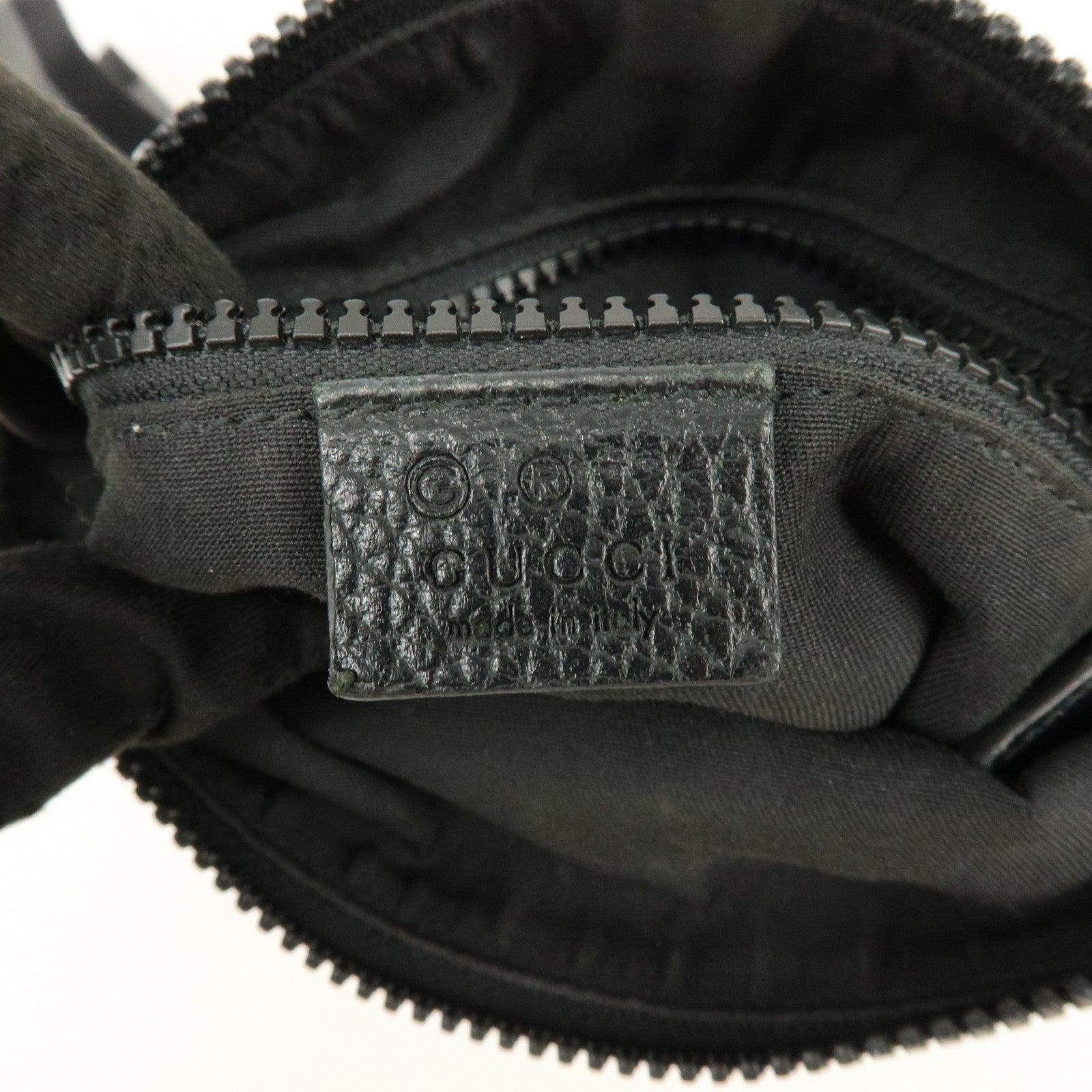 GUCCI GG Nylon Leather Shoulder Bag Crossbody Bag Black 449183