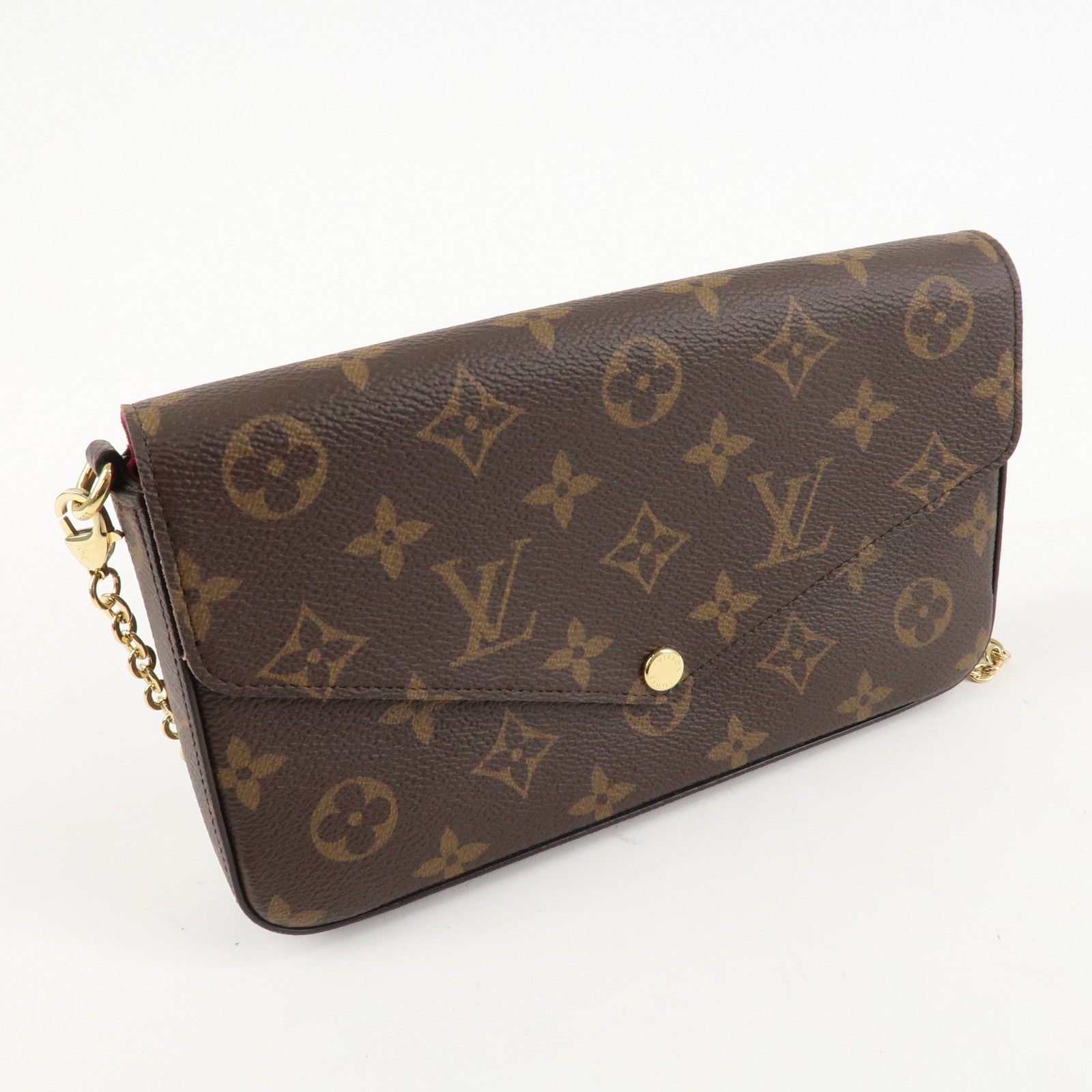 Louis Vuitton Monogram Pochette Félicie Shoulder Bag Brown M61276 Used