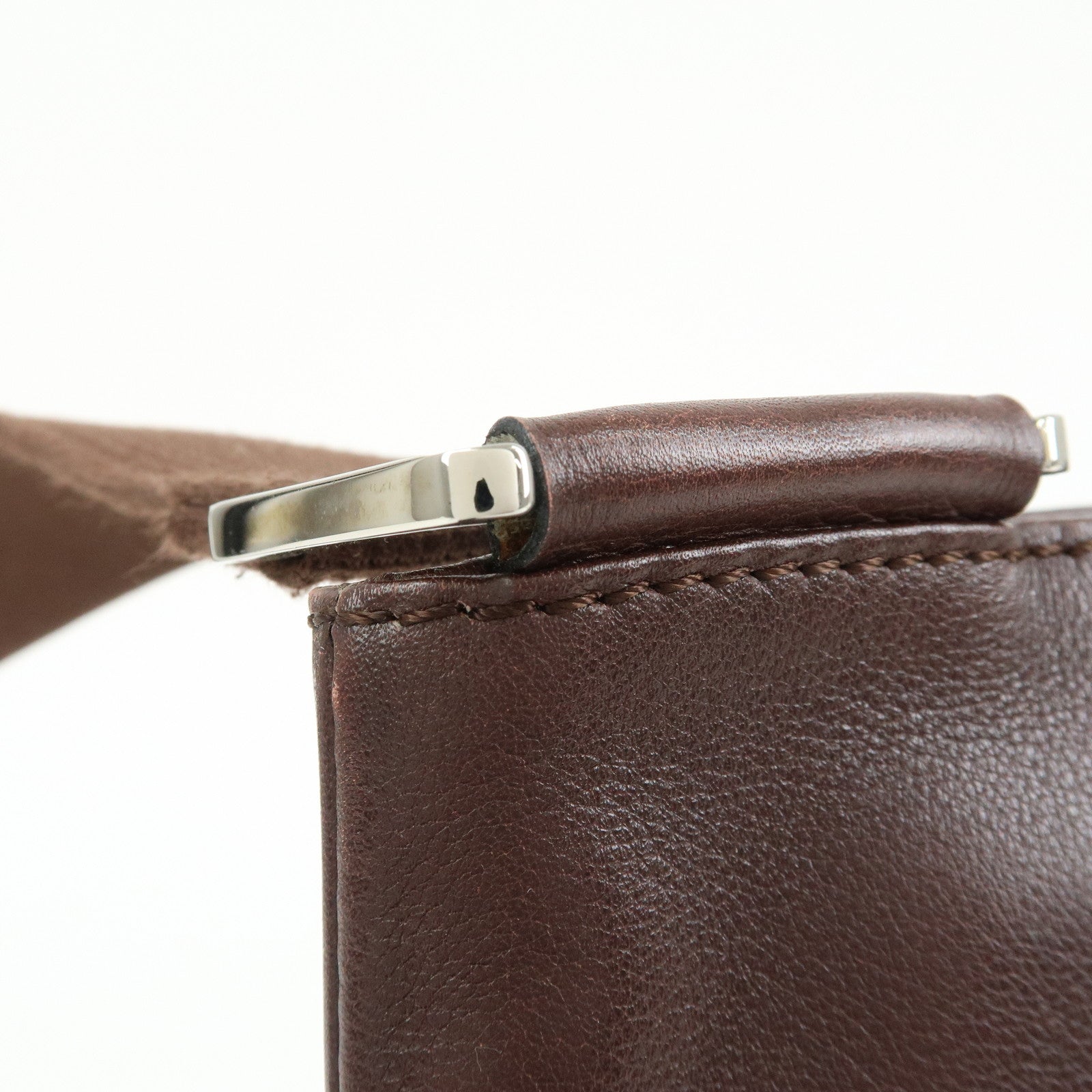 LOEWE Anagram Leather Shoulder Bag Crossbody Bag Brown