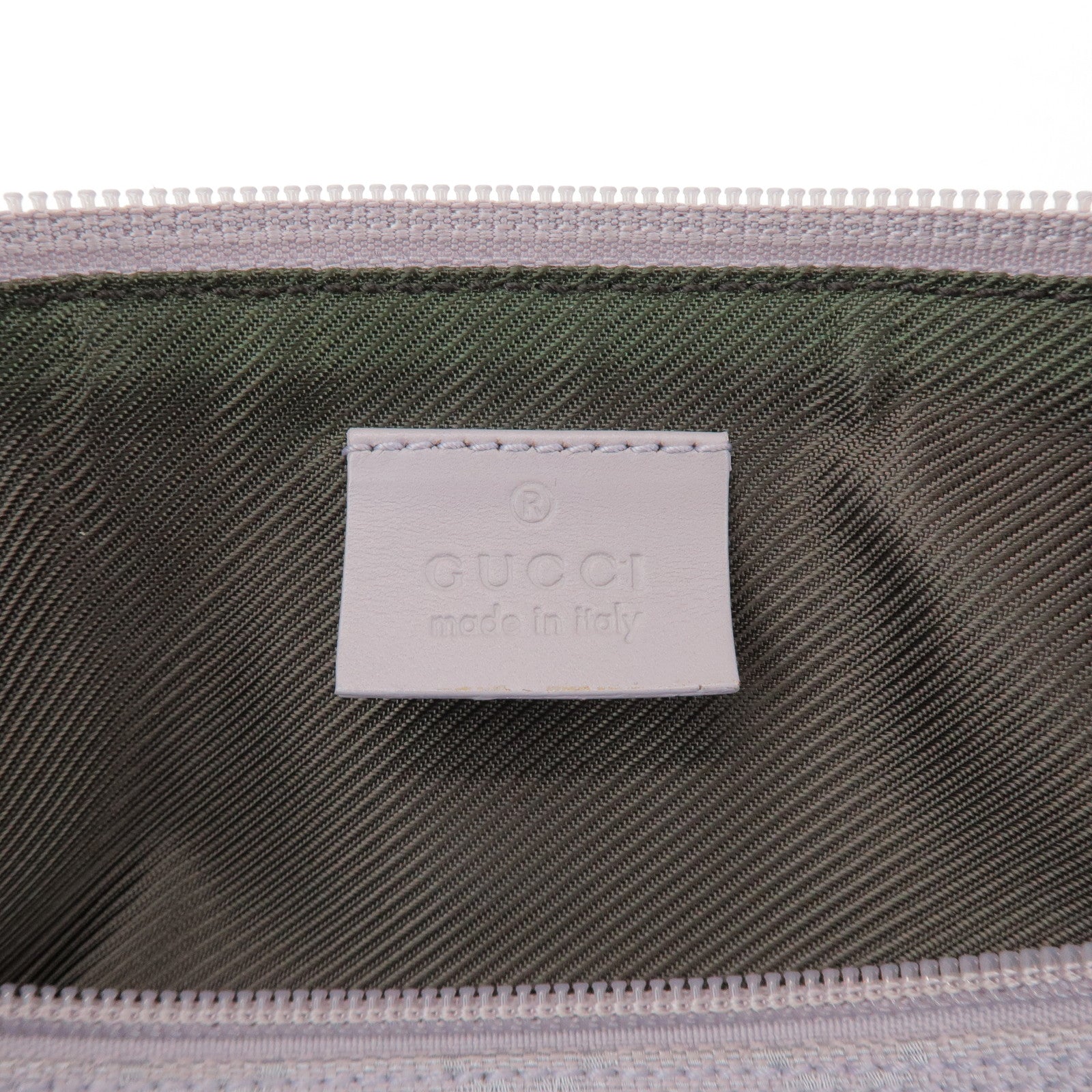 GUCCI Boat Bag GG Canvas Leather Hand Bag Pouch Light Purple 07198