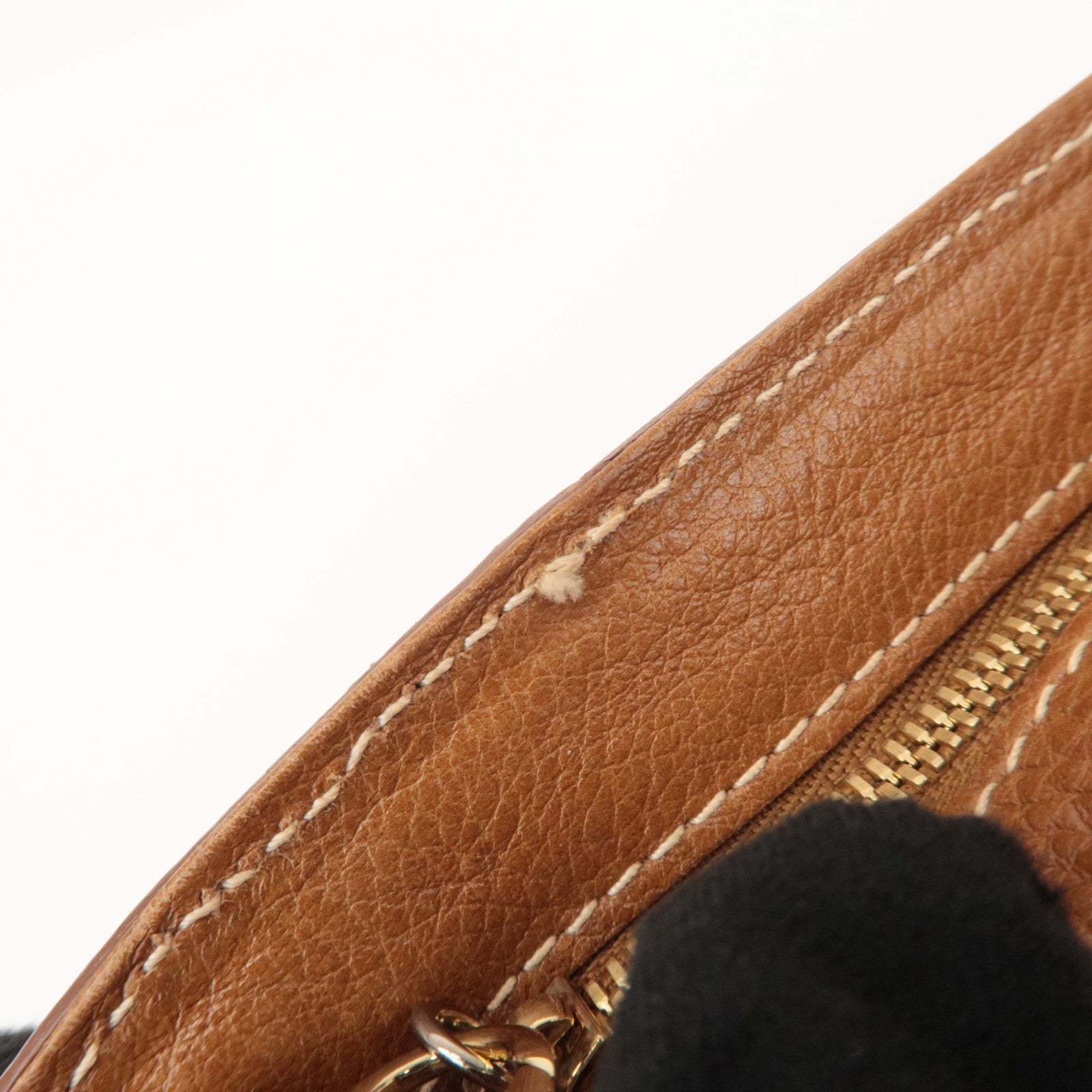 Cartier Marcello de Cartier 2C Logo Leather Pouch Wrist Bag Brown