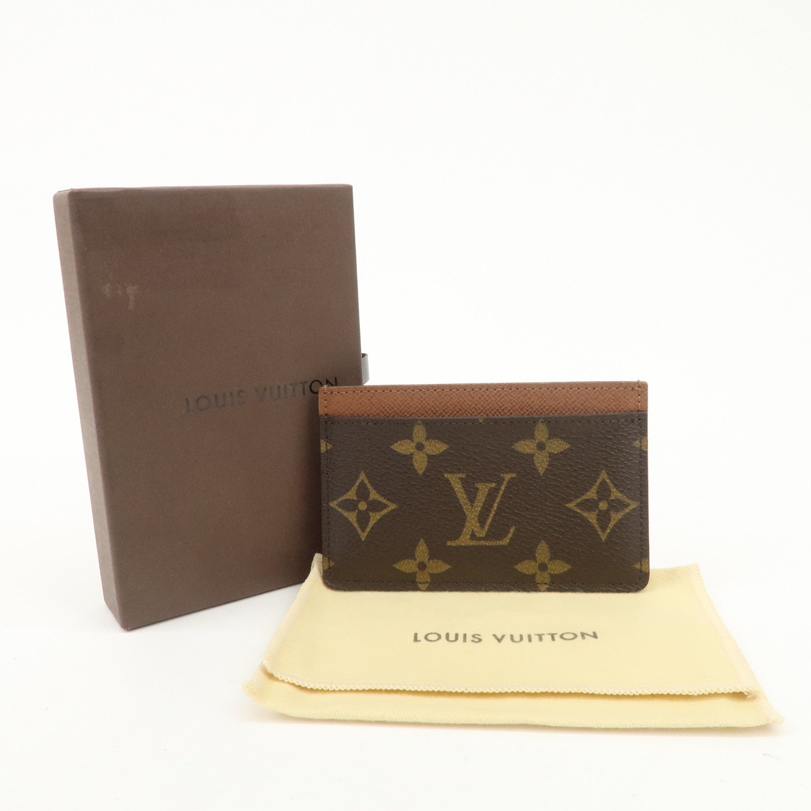 Louis Vuitton Monogram Canvas Porte Cartes Card Case M61733 Used