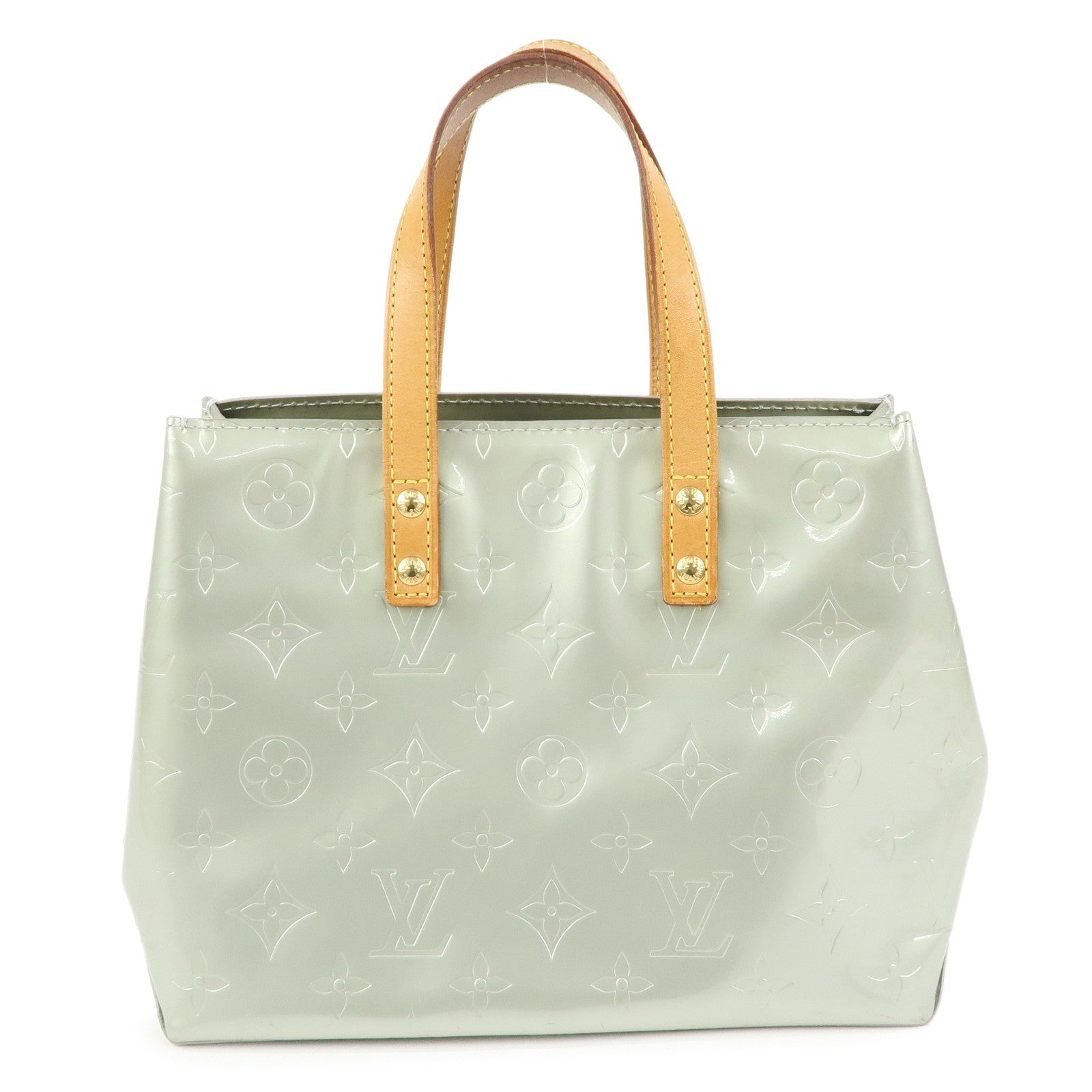 Louis Vuitton Monogram Vernis Reade PM Hand Bag Gris Gray M91145