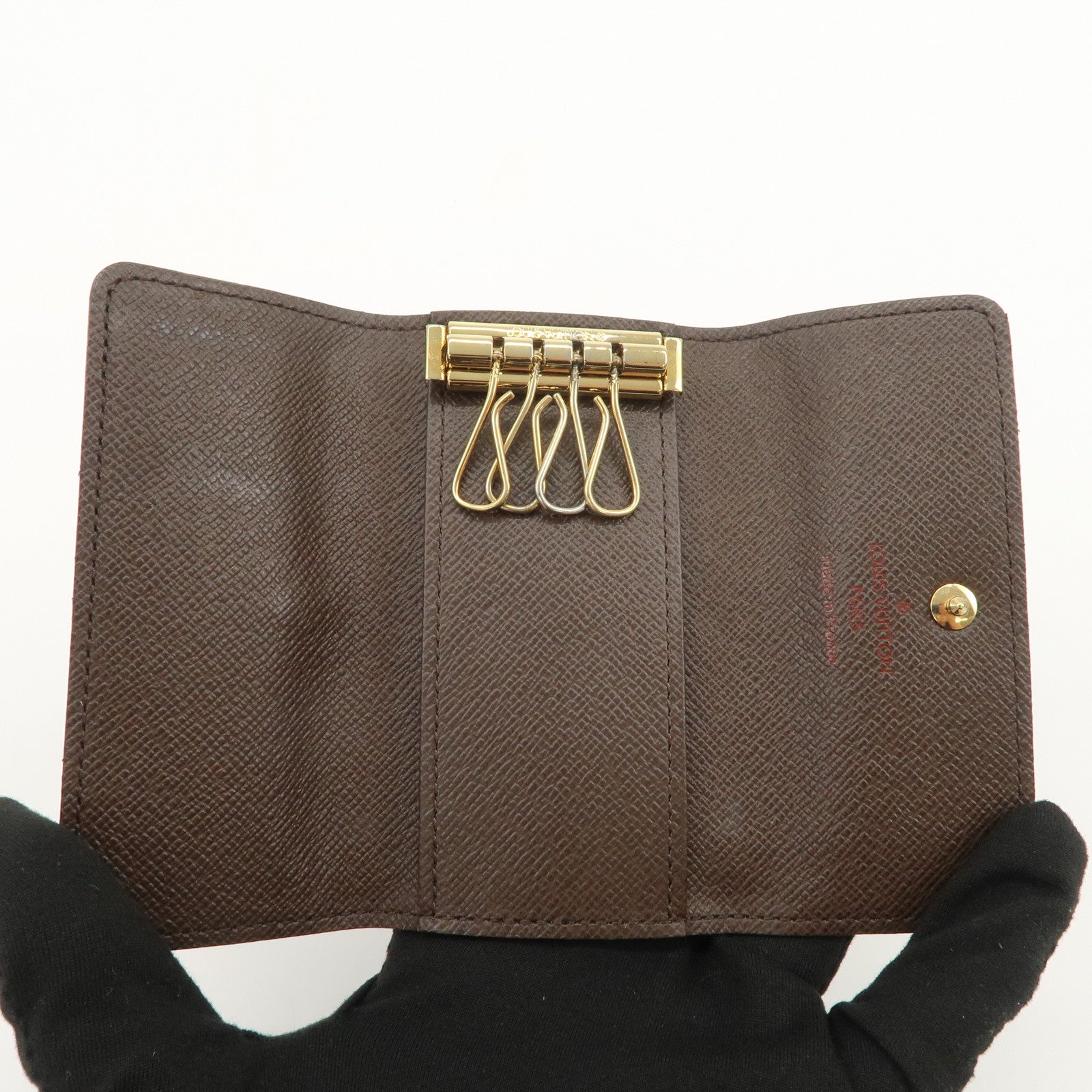 Louis Vuitton Damier Multicles 4 Key Case Damier Ebene Brown N62631