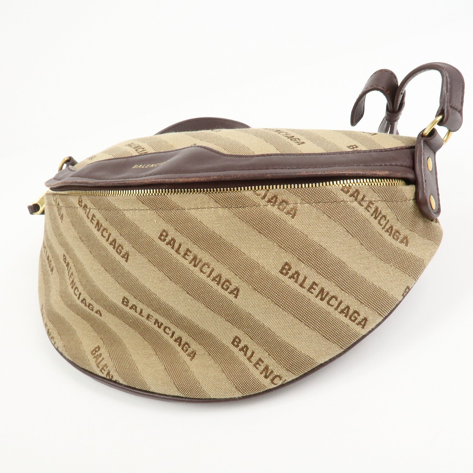BALENCIAGA Leather Souvenir XS Body Bag Crossbody Bag Brown 518163