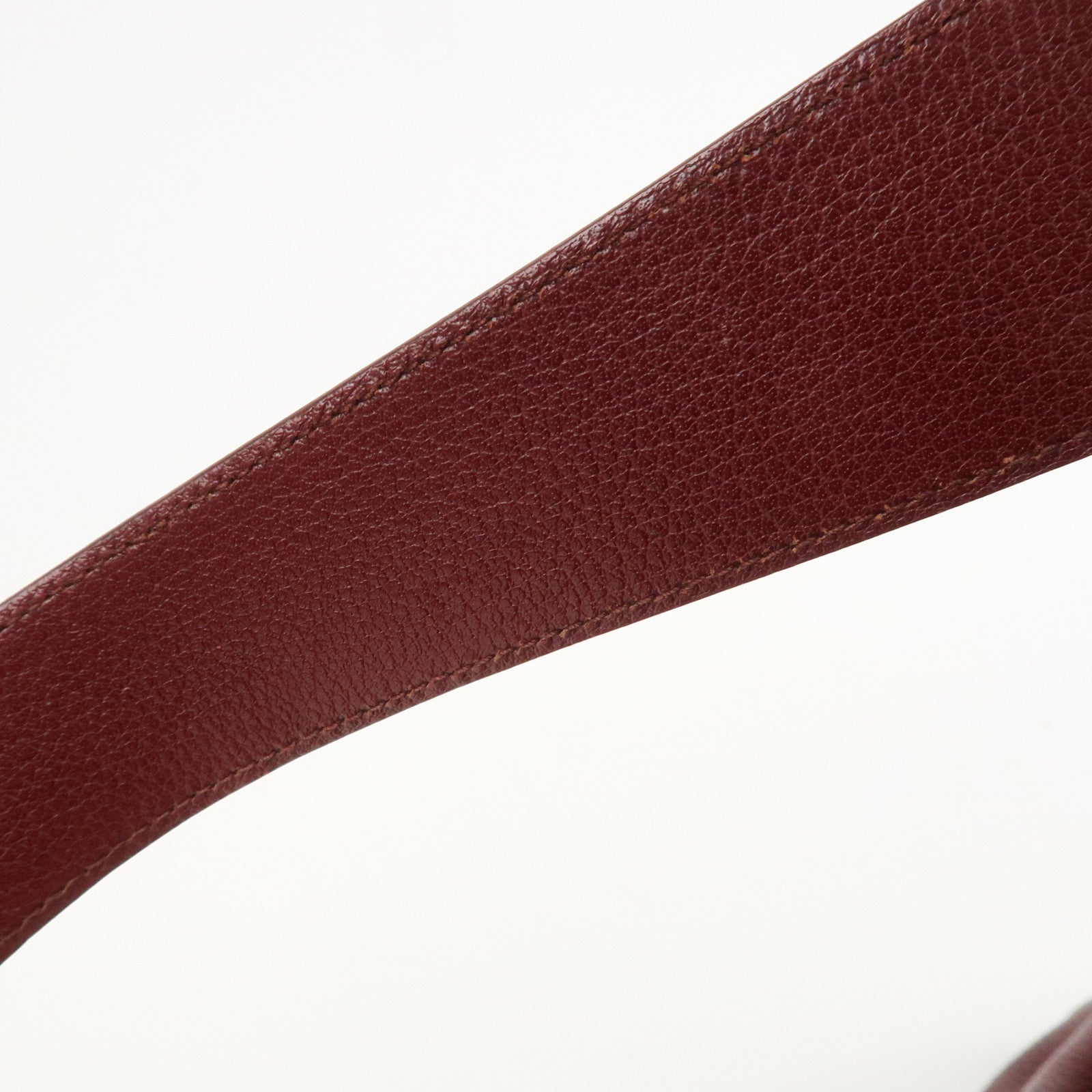 BVLGARI Chandra Leather Shoulder Bag Hand Bag Bordeaux