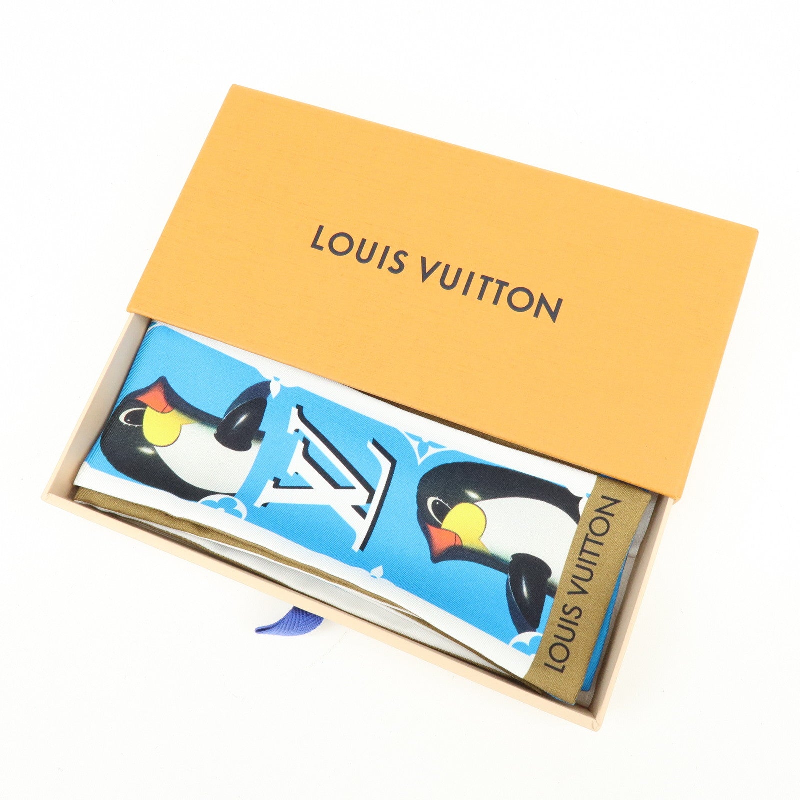 Louis Vuitton Monogram Silk100% Animogram Penguin Bandeau M90758