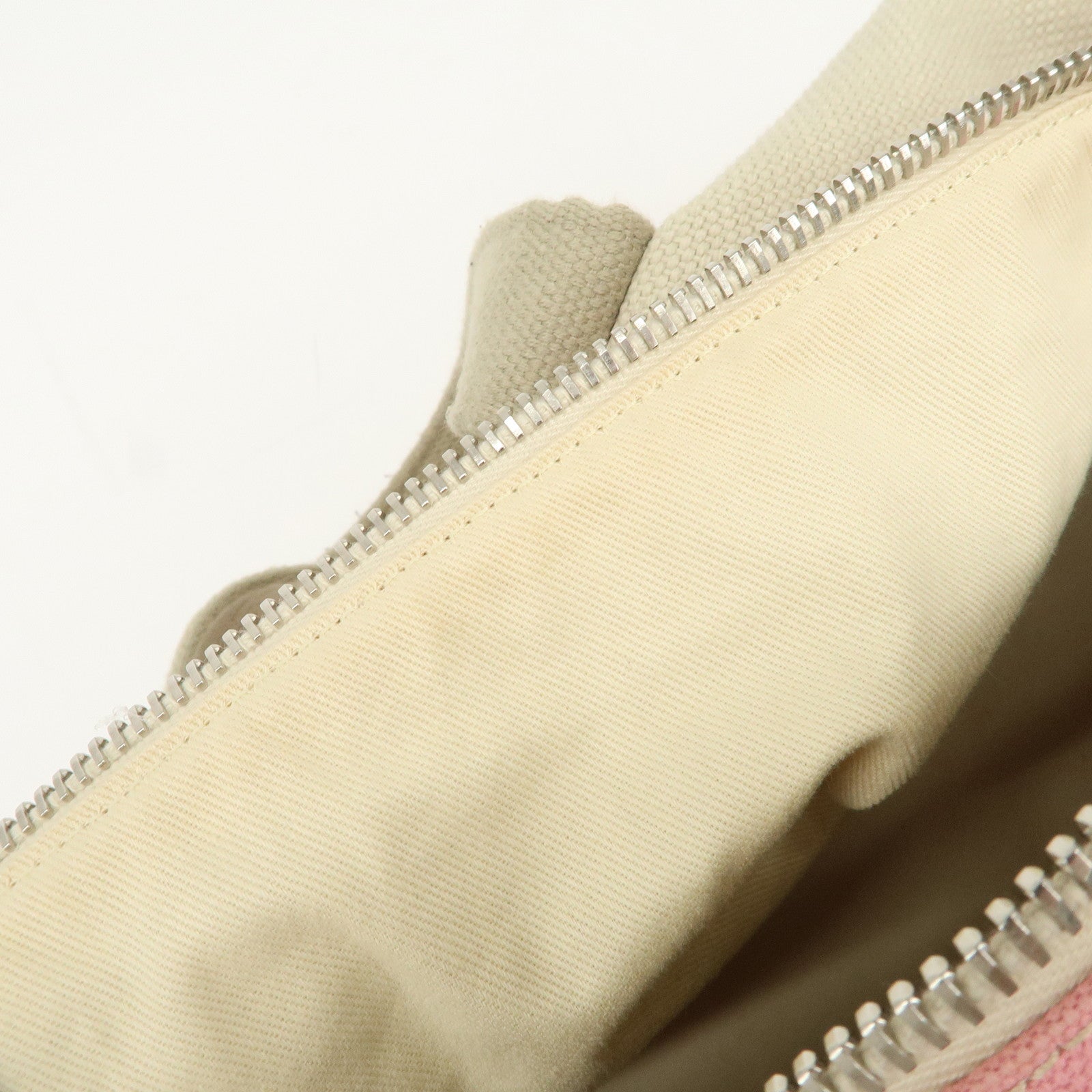 CHANEL Sport Line Canvas Boston Bag Hand Shoulder Bag Ivory Pink