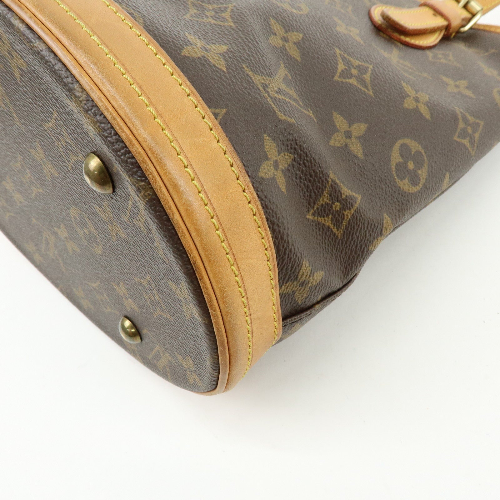 Louis Vuitton Monogram Canvas Bucket PM Hand Bag Brown M42238
