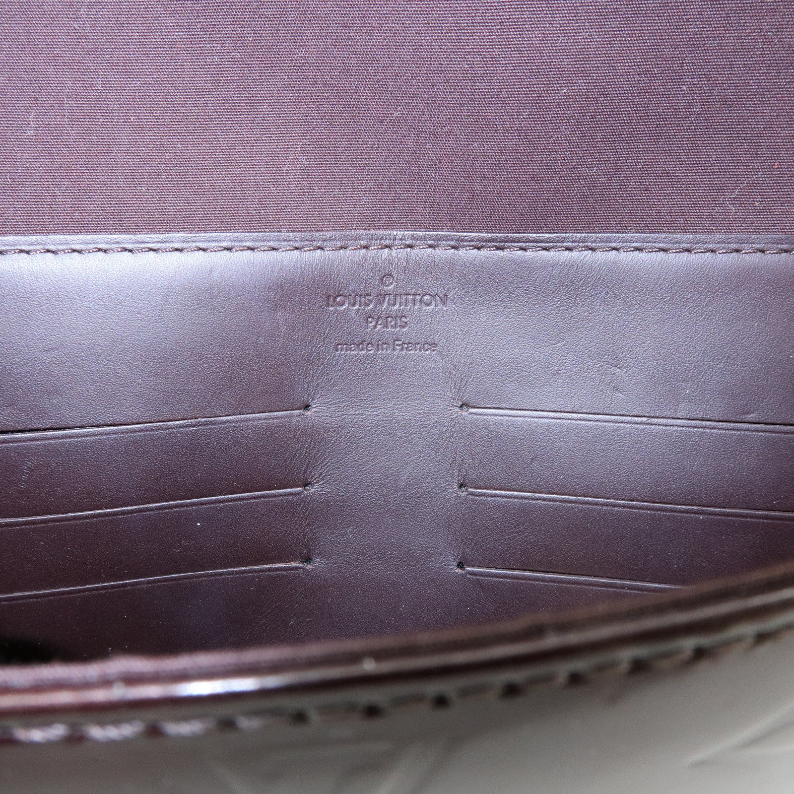 Louis Vuitton Monogram Vernis Clutch Ana Clutch Bag Amarante M90093