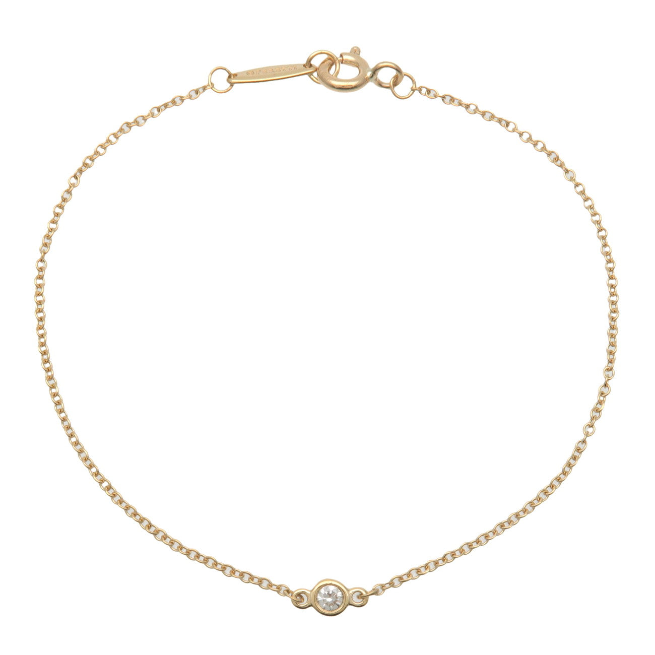 Tiffany &Co By The Yard 1P Diamond 0.05ct Bracelet K18YG 750YG