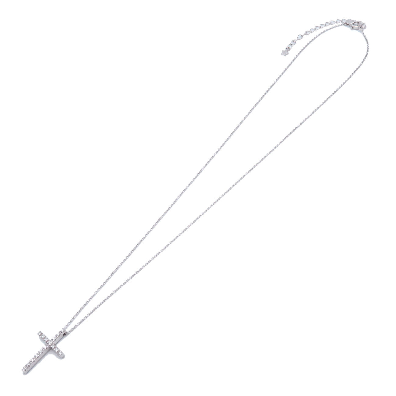 STAR JEWELRY Cross Diamond Necklace 750WG White Gold