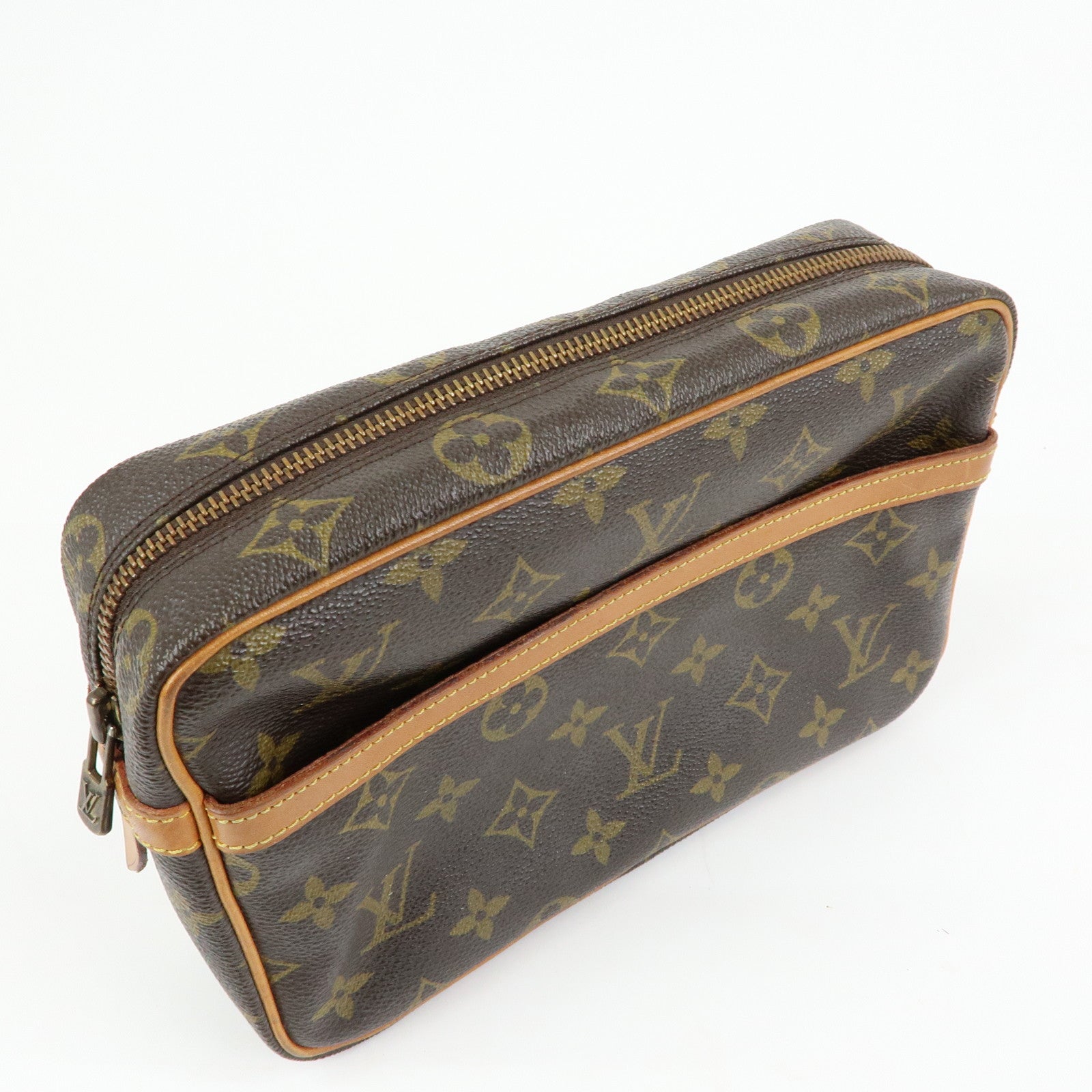 Louis Vuitton Monogram Compiegne 23 Pouch Clutch Bag Brown M51847