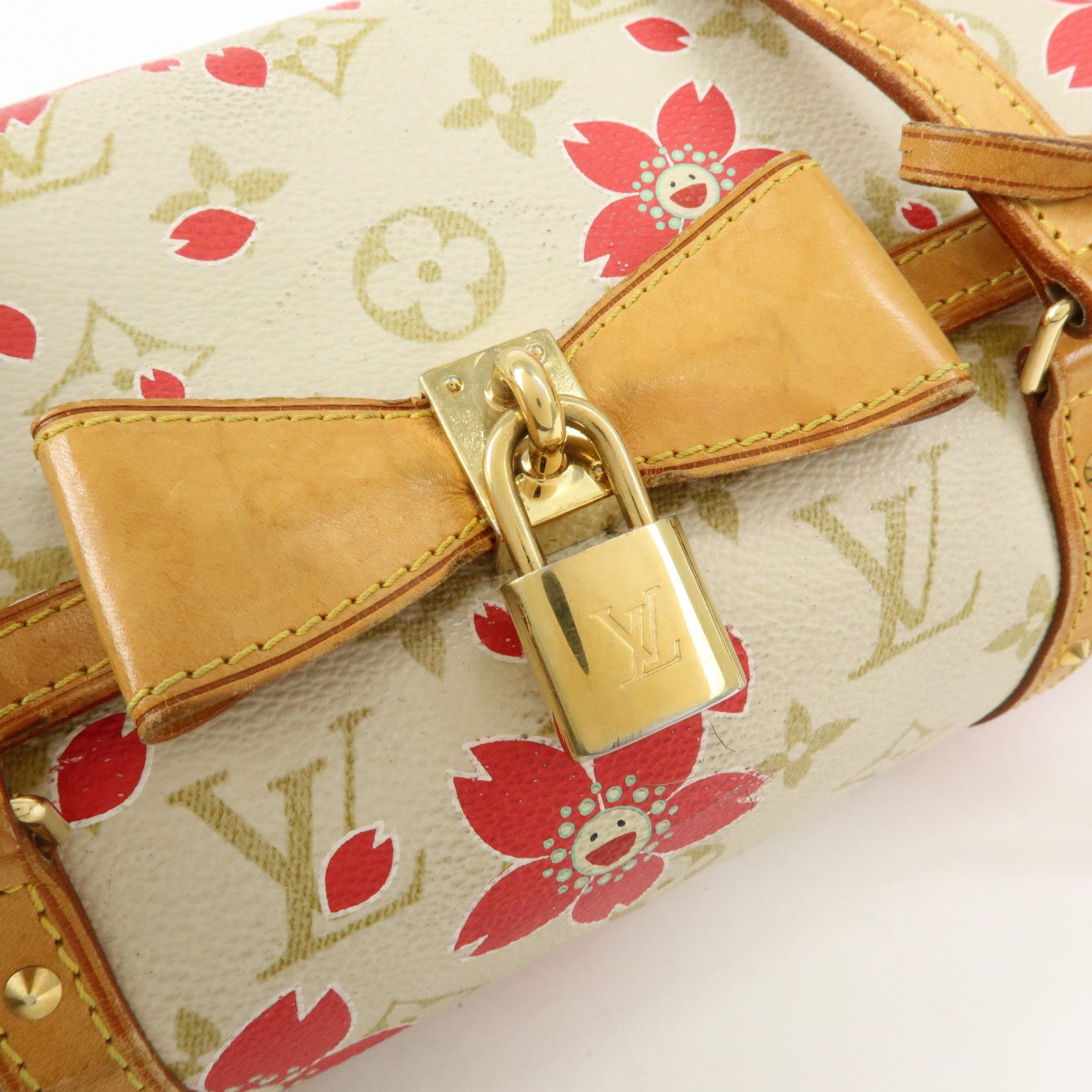 Louis Vuitton Monogram Cherry Blossom Papillon 26 Hand Bag M92011
