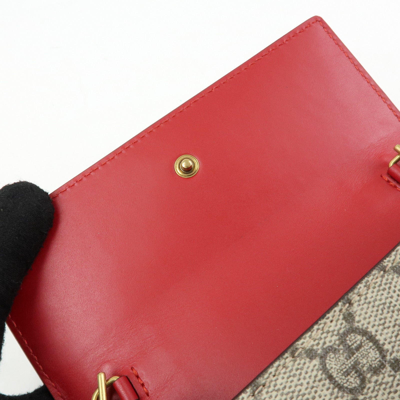 GUCCI Interlocking G Cherry GG Supreme Chain Shoulder Bag 481291