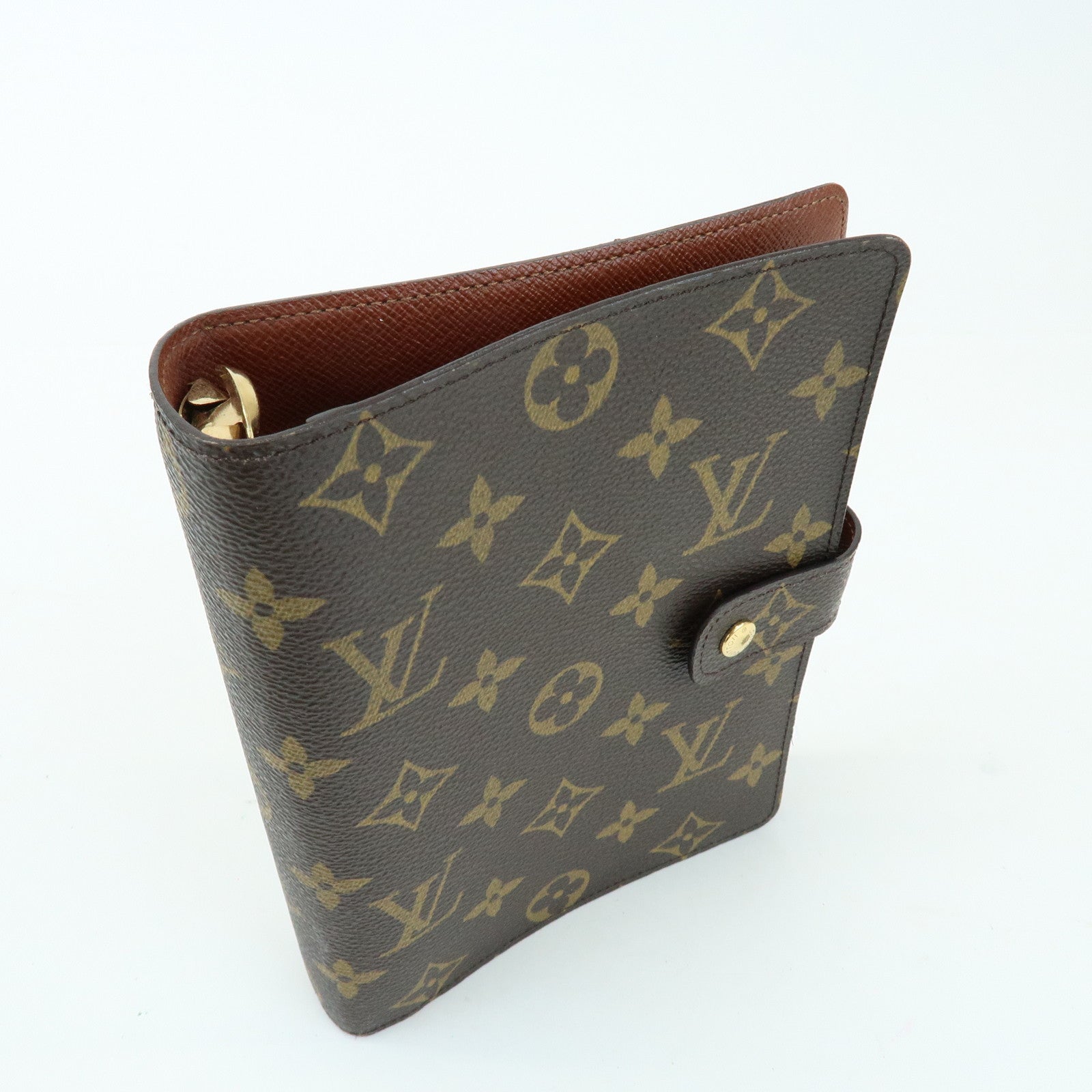 Louis Vuitton Monogram Agenda MM Planner Cover Brown R20105