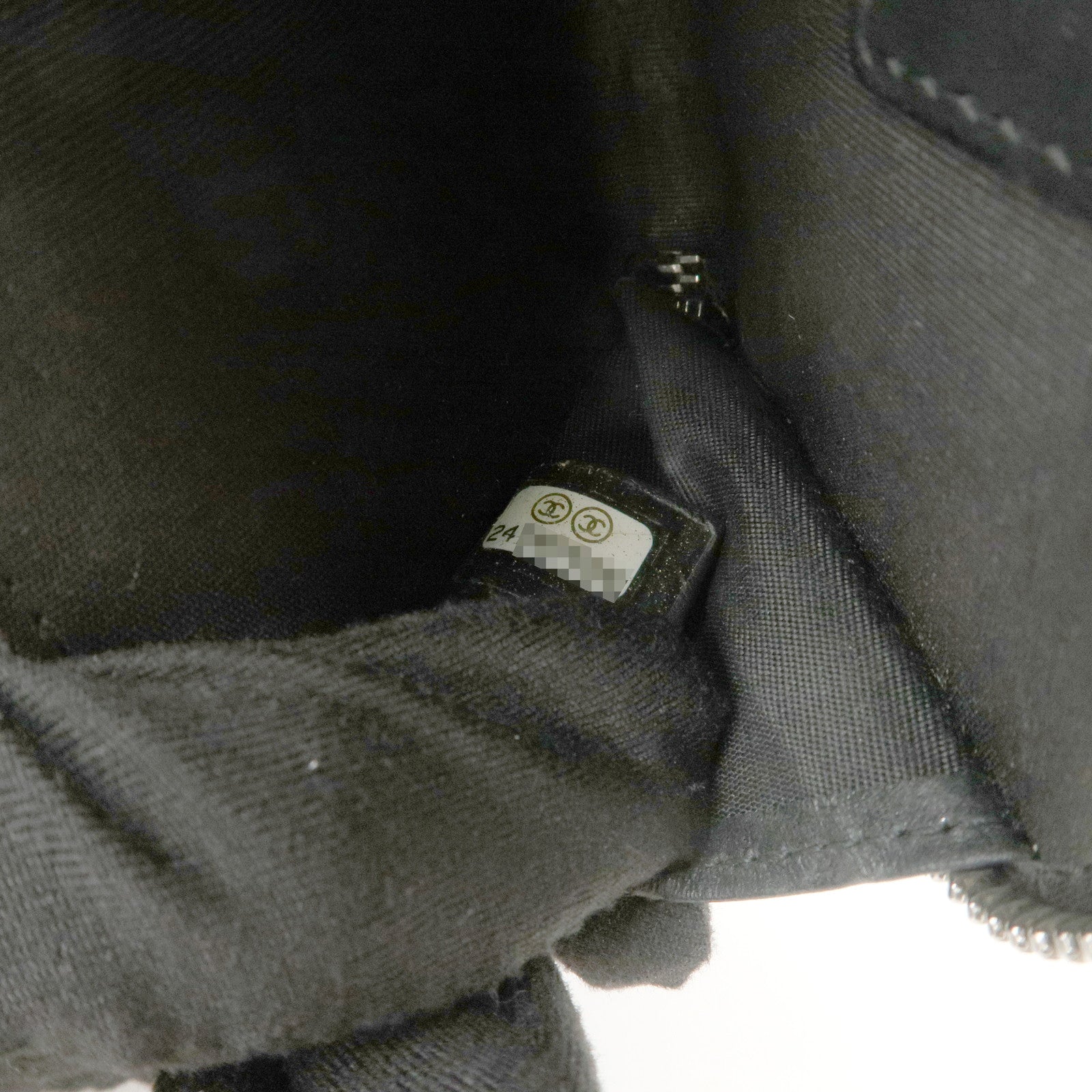 CHANEL Camellia Lamb Skin Coin Case Coin Purse Black