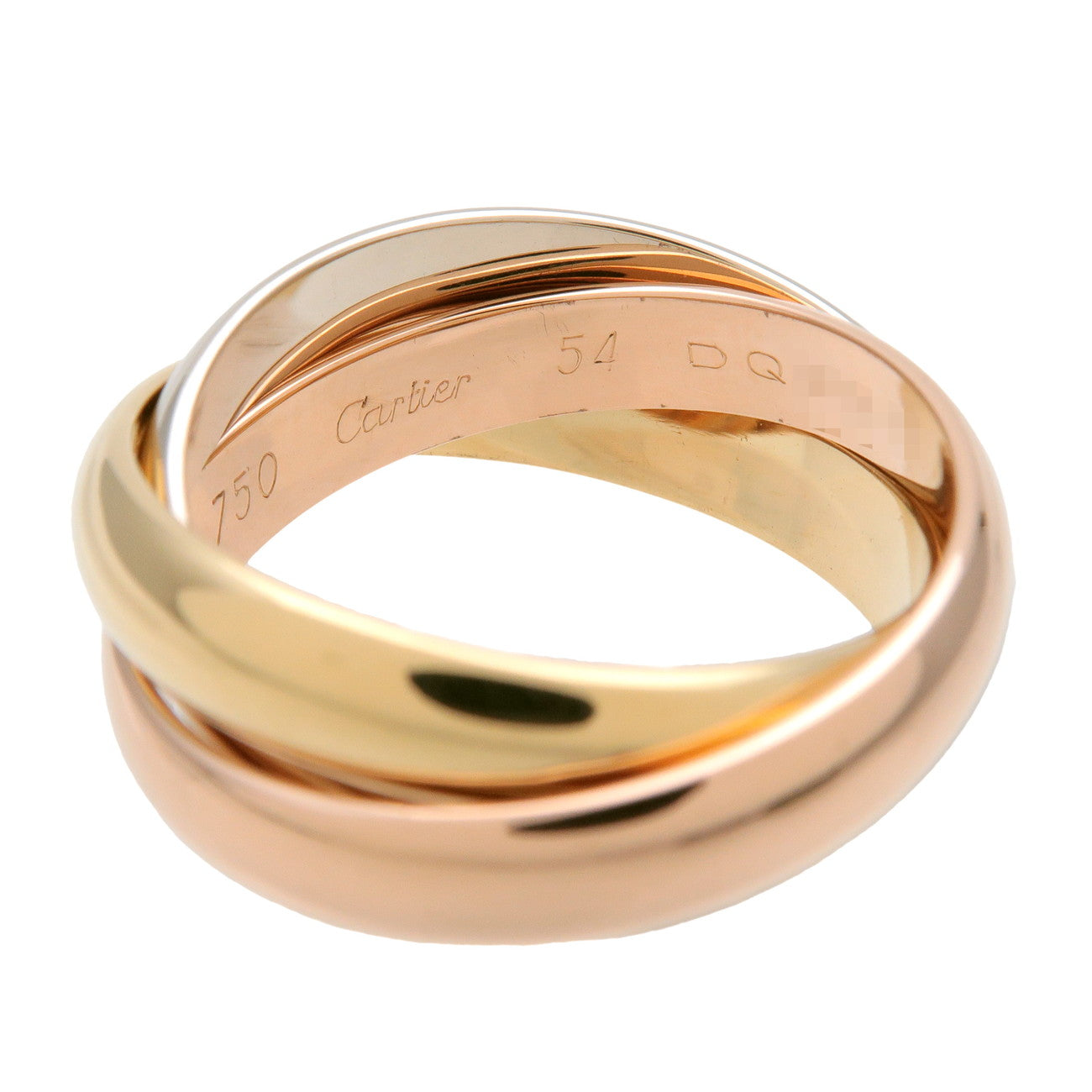 Cartier Trinity Ring K18 750YG/WG/PG #46 US7 EU54 HK15