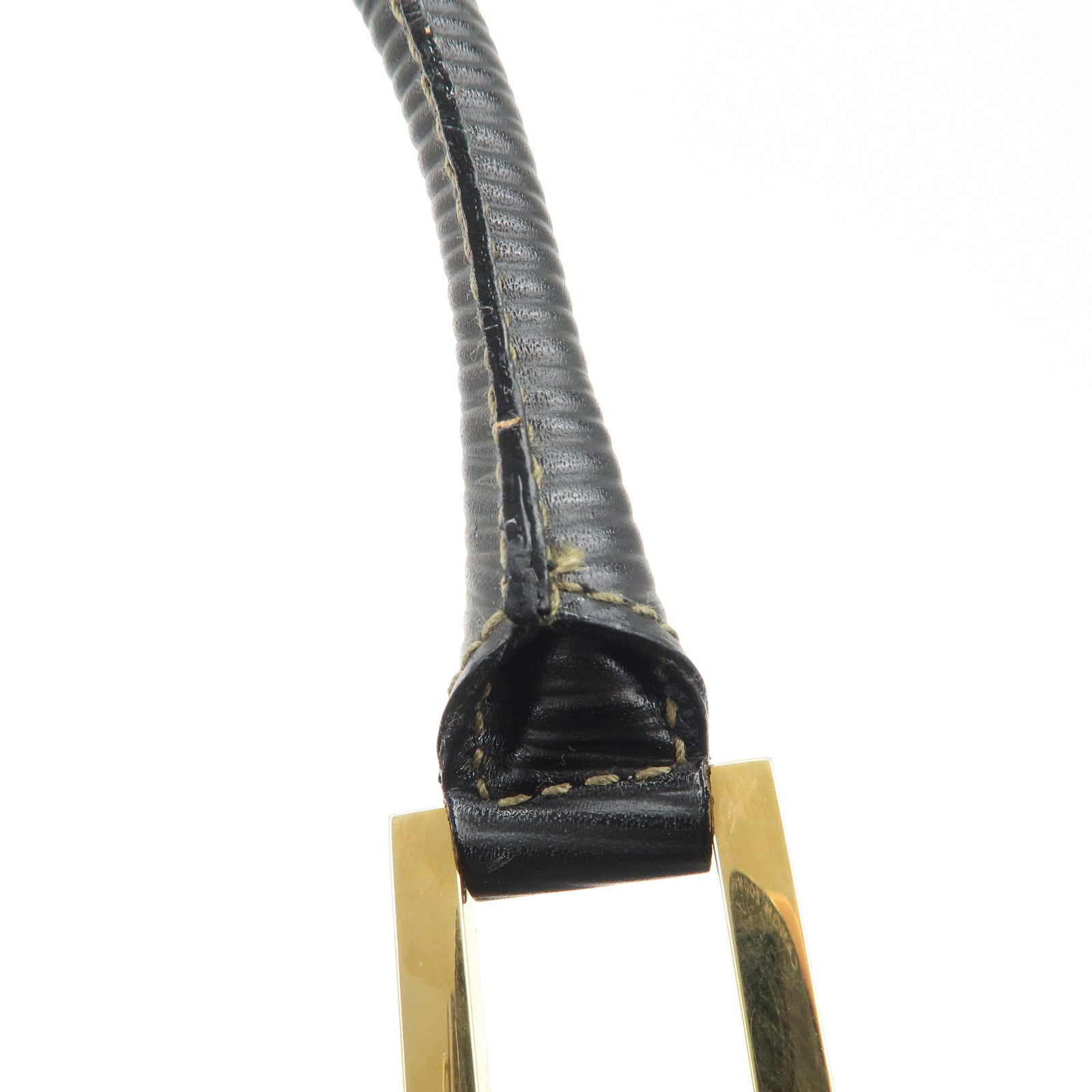 FENDI Pequin Canvas Leather Hand Bag Tote Bag Black Brown