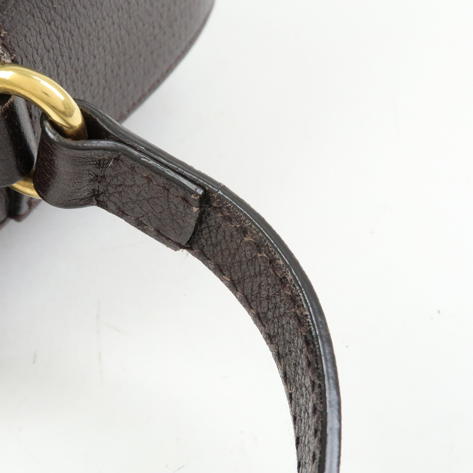 GUCCI Sherry Leather Shoulder Bag Crossbody Bag Brown 412008