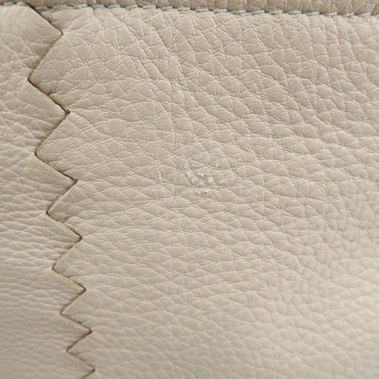 BOTTEGA VENETA Calf Leather 2Way Shoulder Bag Hand Bag Ivory