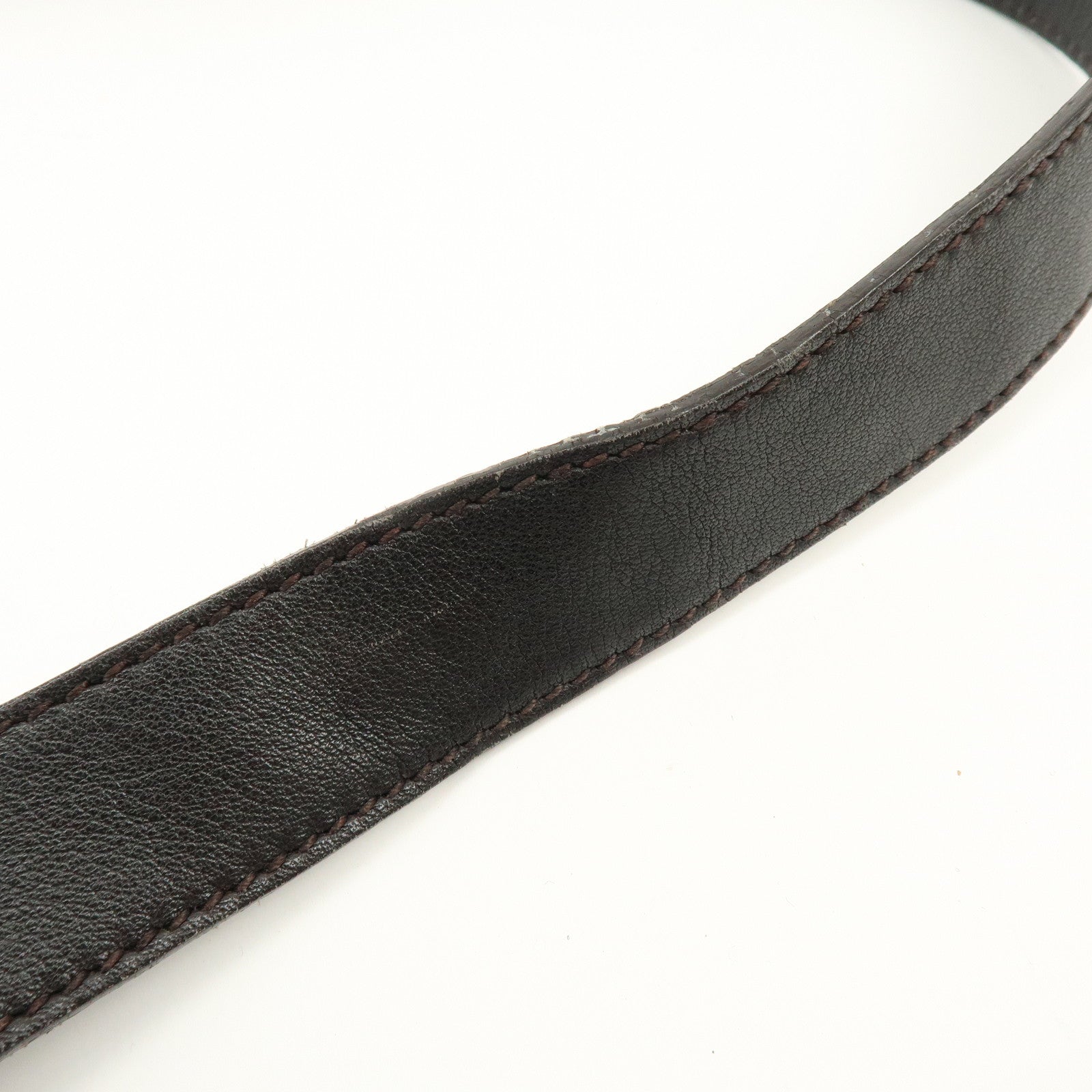 GUCCI Guccissima Leather Shoulder Bag Crossbody Bag Dark Brown