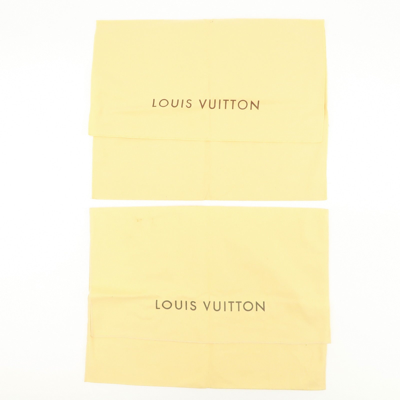 Louis Vuitton Set of 10 Dust Bag Storage Bag Flap Style Beige