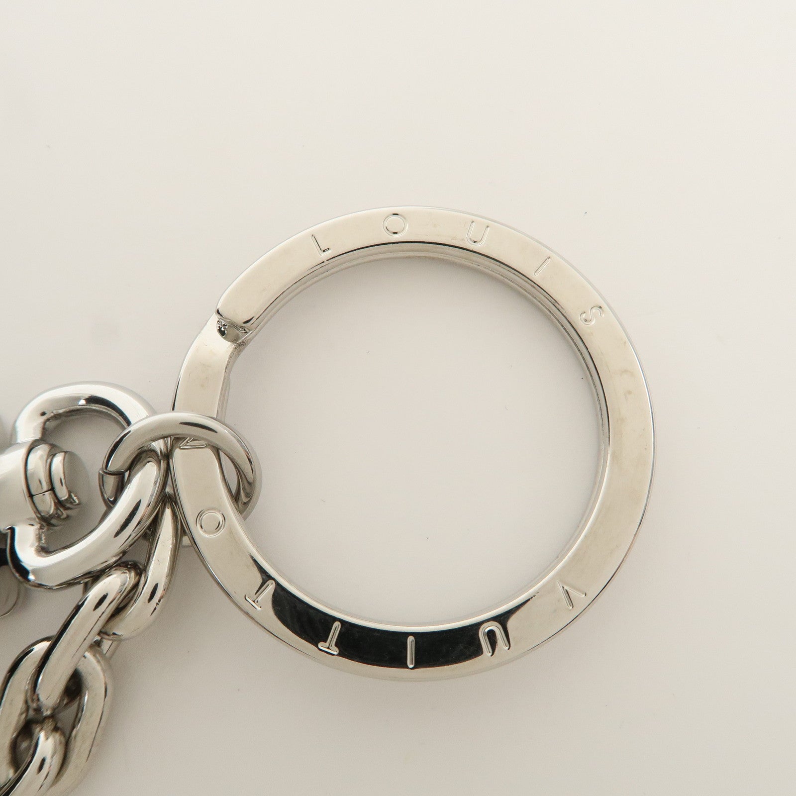 Louis Vuitton Monogram Porte Cles LV Initials Key Ring M01192