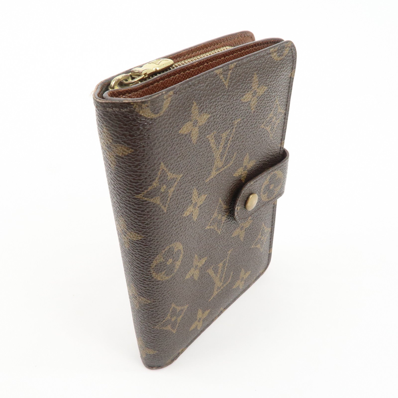 Louis Vuitton Monogram Porte Papier Zip Bi-fold Wallet Brown M61207