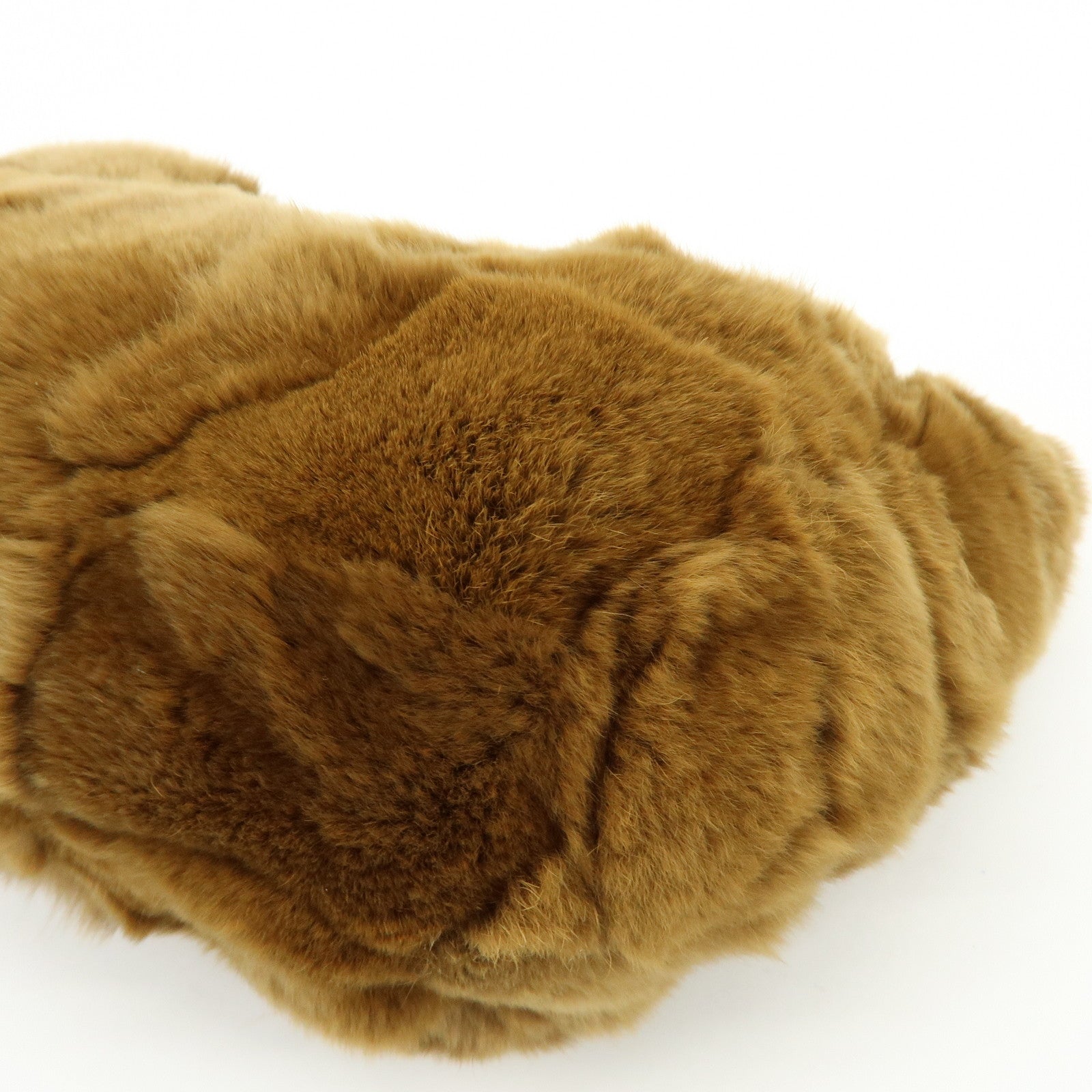 CHANEL COCO Mark Fur Lamb Skin Chain Shoulder Bag Brown