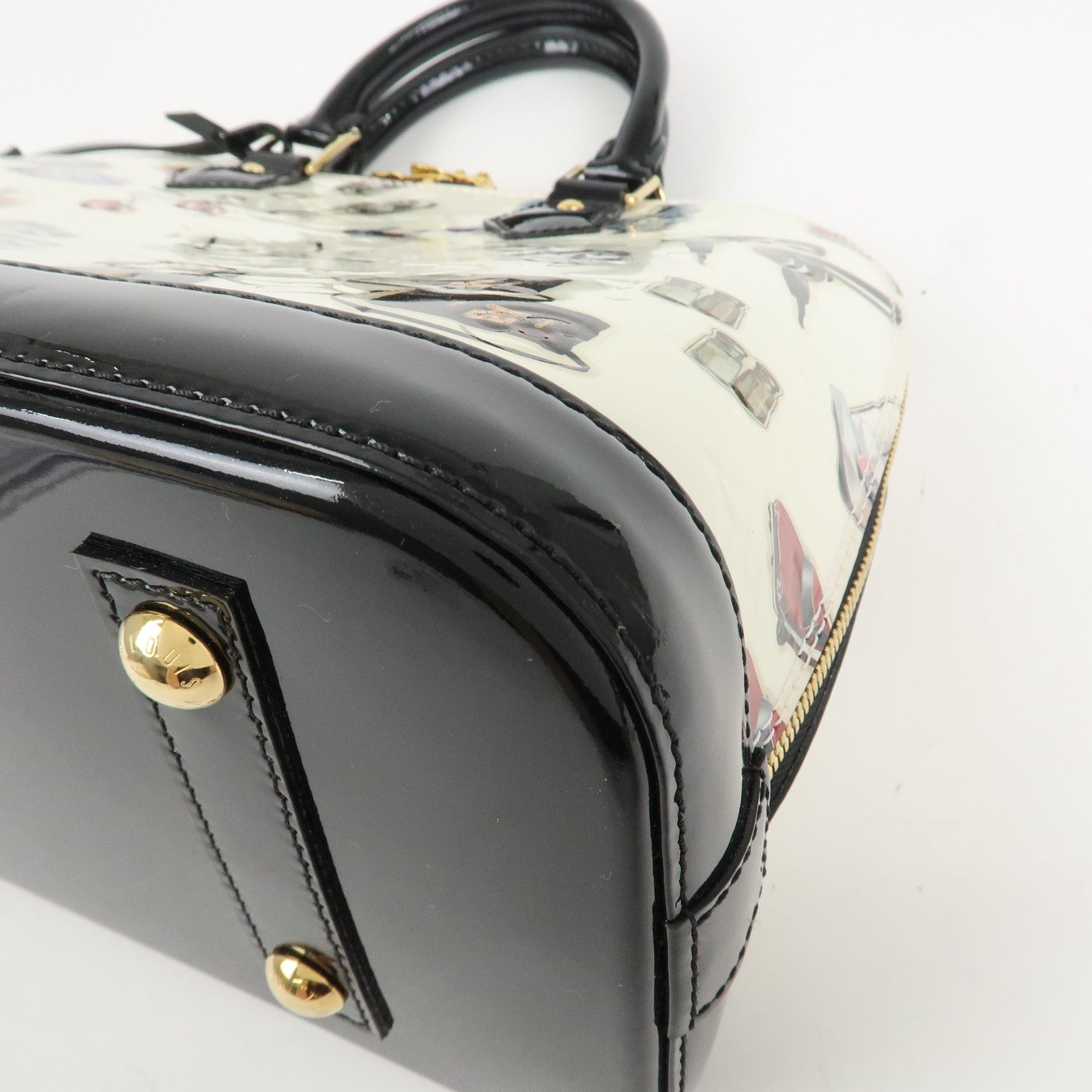 Louis Vuitton Monogram Vernis Sticker Alma PM Hand Bag M50466