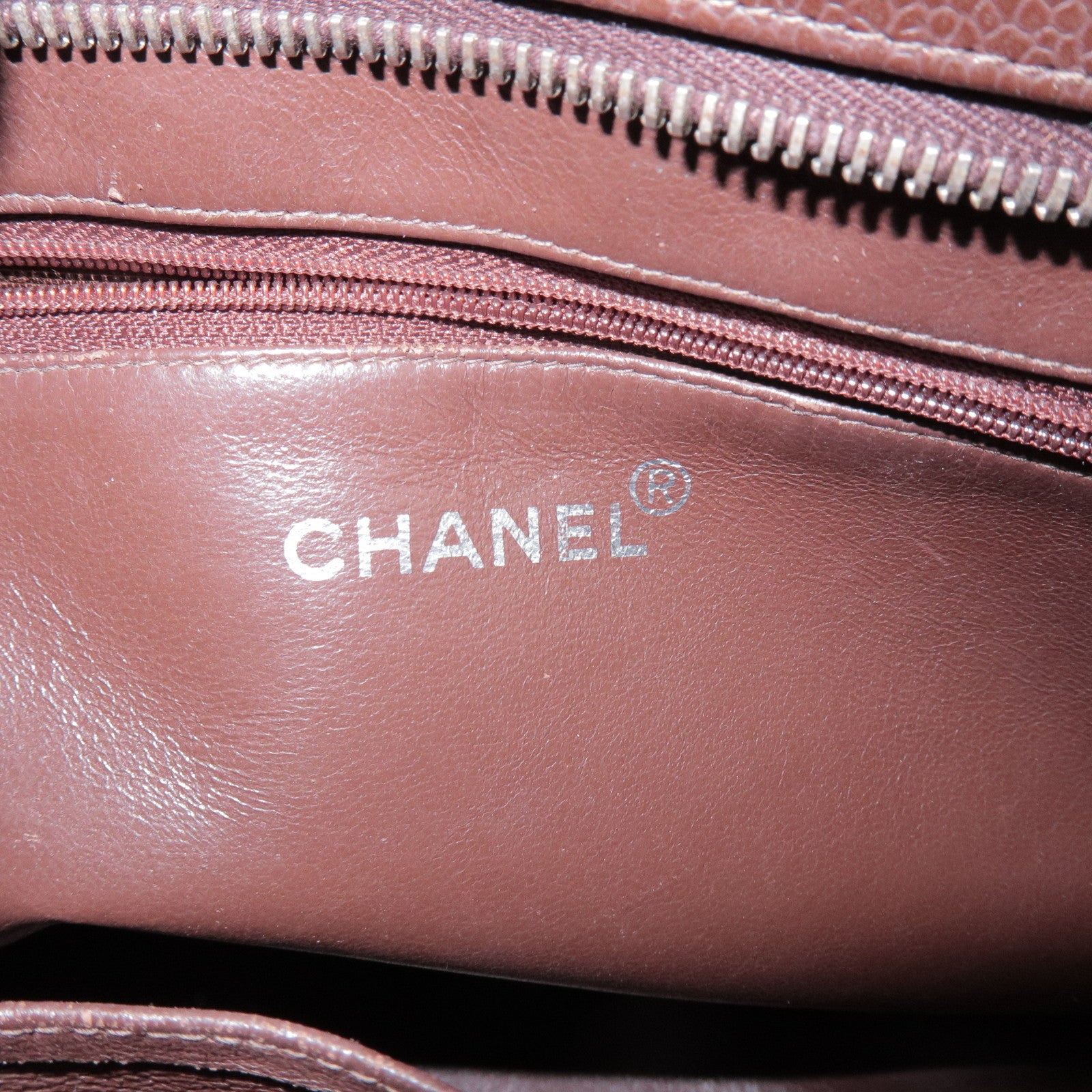 CHANEL Matelasse COCO Mark Caviarskin Medallion Tote Bag A01804