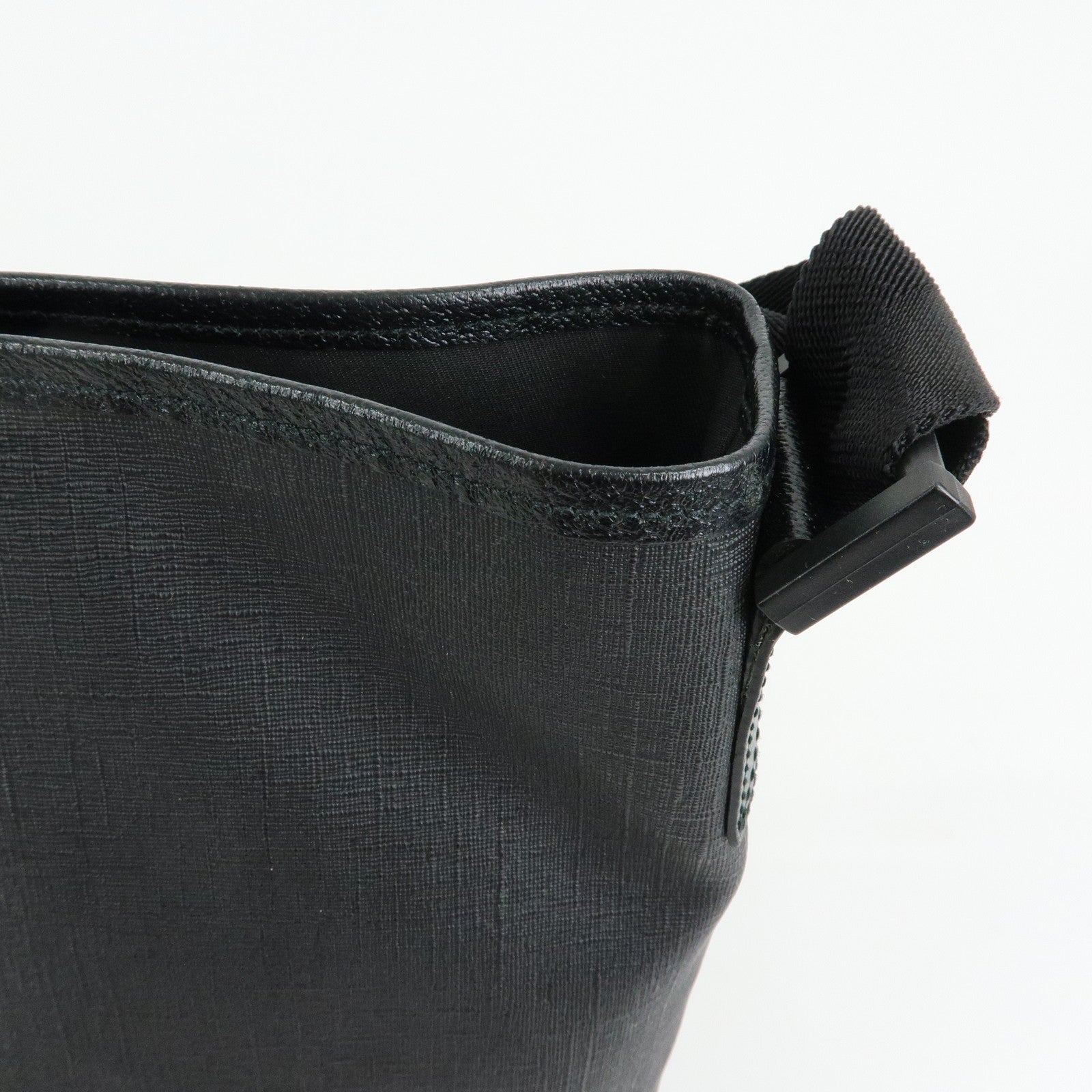 GUCCI PVC Leather 2Way Bag Shopping Bag Tote Bag Black 231860