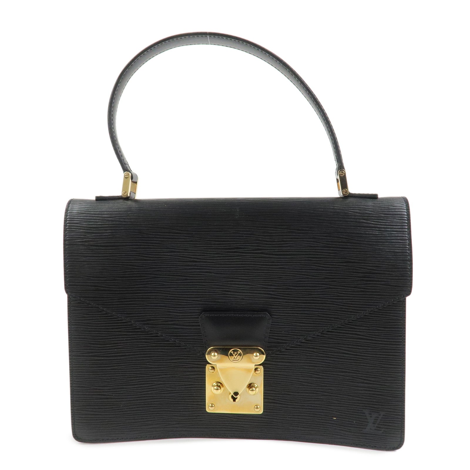 Louis Vuitton Epi Concorde Leather Hand Bag Noir Black M52132