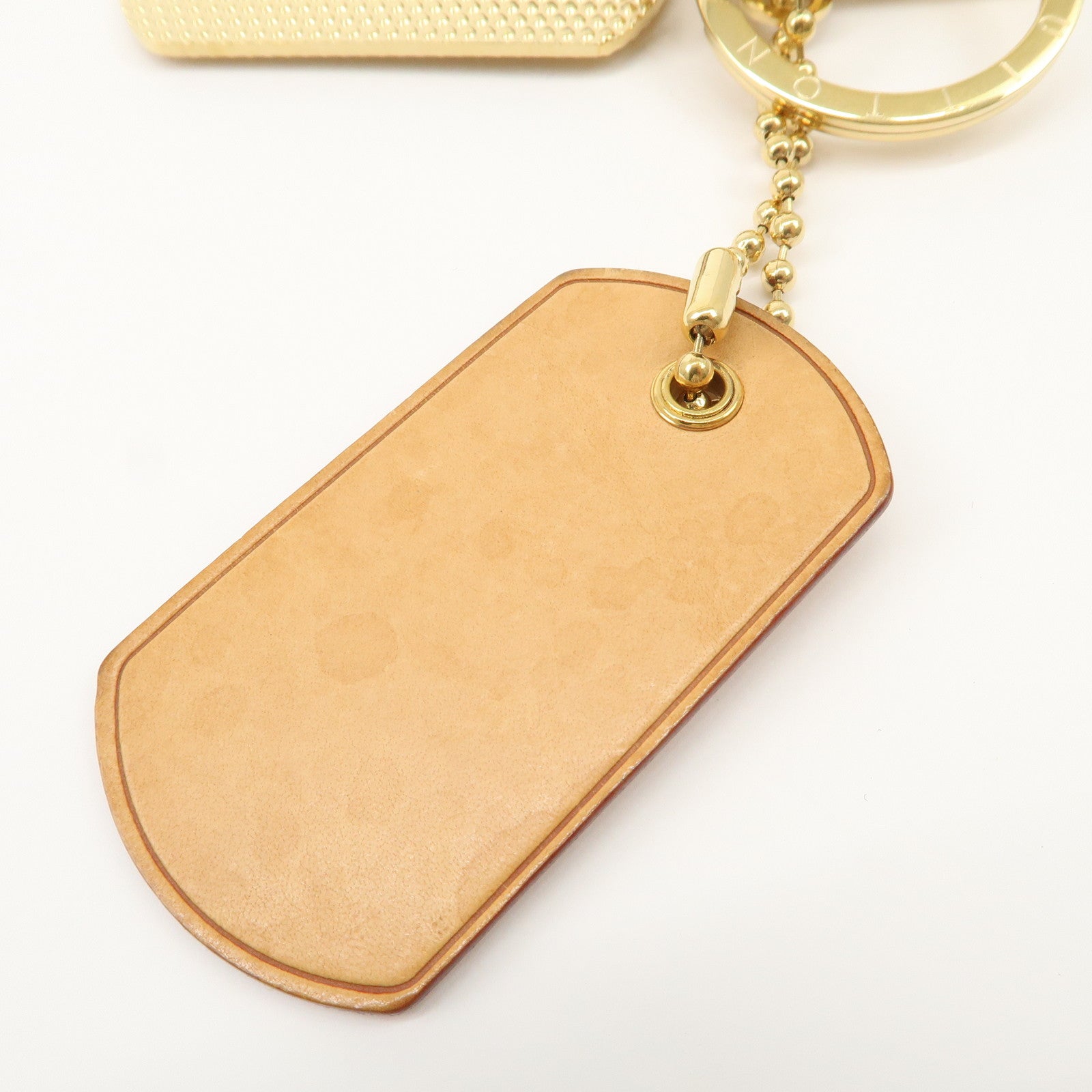 Louis Vuitton Bijoux Sac Monogram Flage Metal Resin Bag Charm Gold Rouge M65635 Used